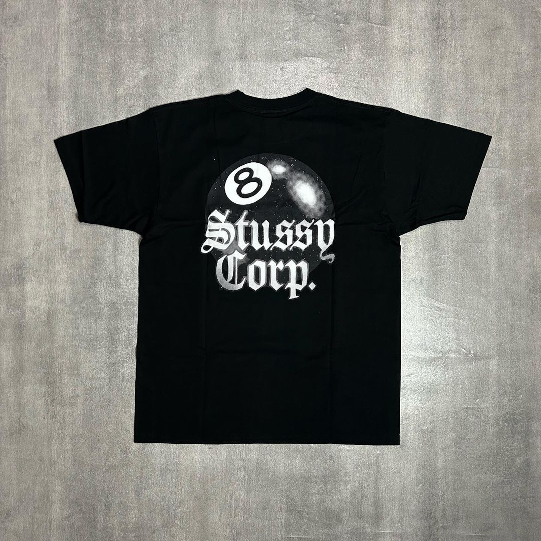 Stussy 8Ball Corp Tee Black