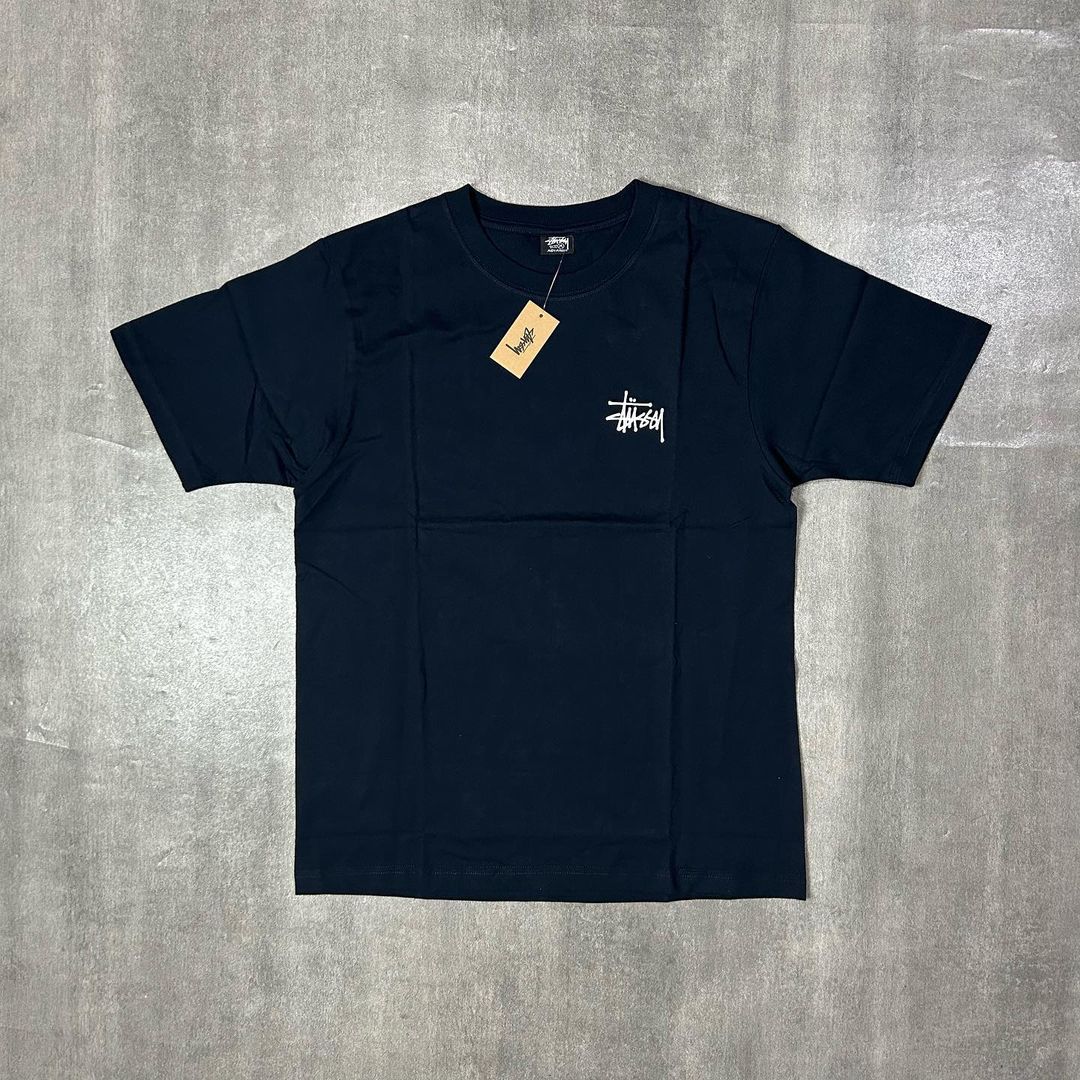 Stussy Basic Logo Tee Navy