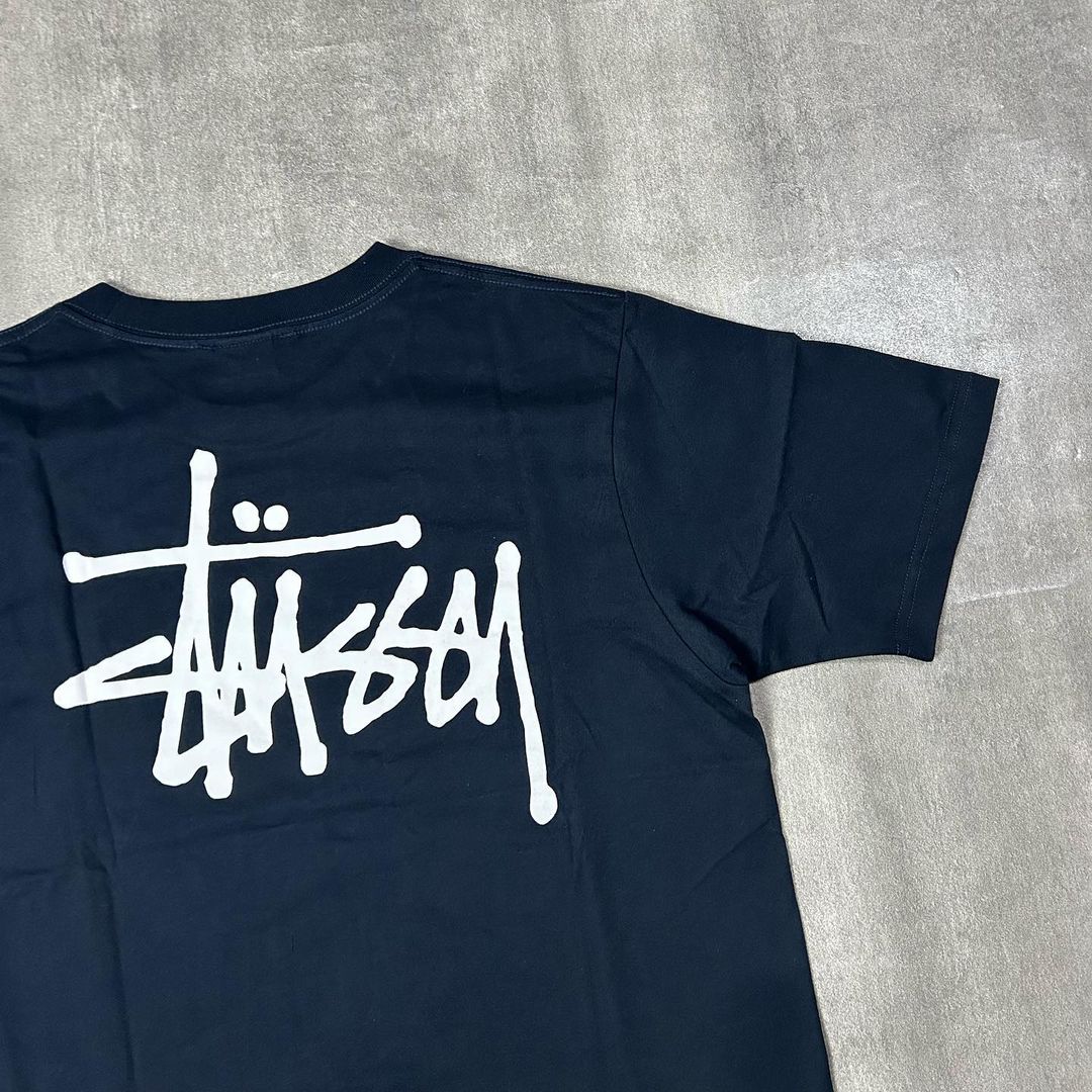 Stussy Basic Logo Tee Navy