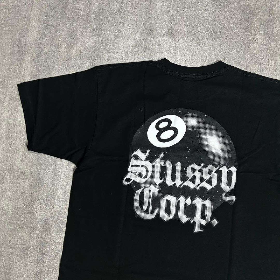 Stussy 8Ball Corp Tee Black