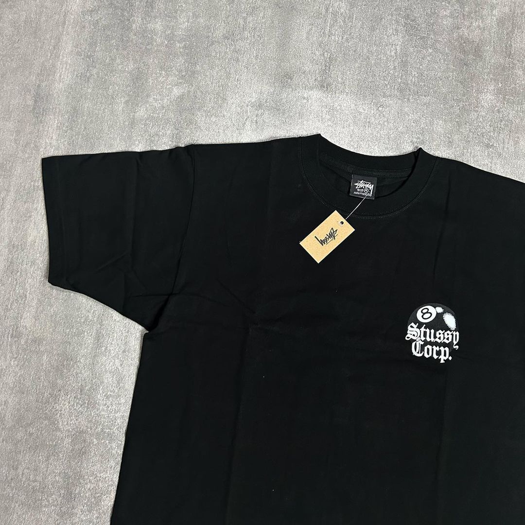 Stussy 8Ball Corp Tee Black