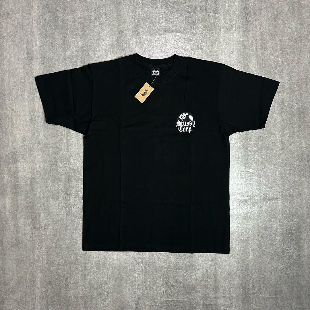 Stussy 8Ball Corp Tee Black