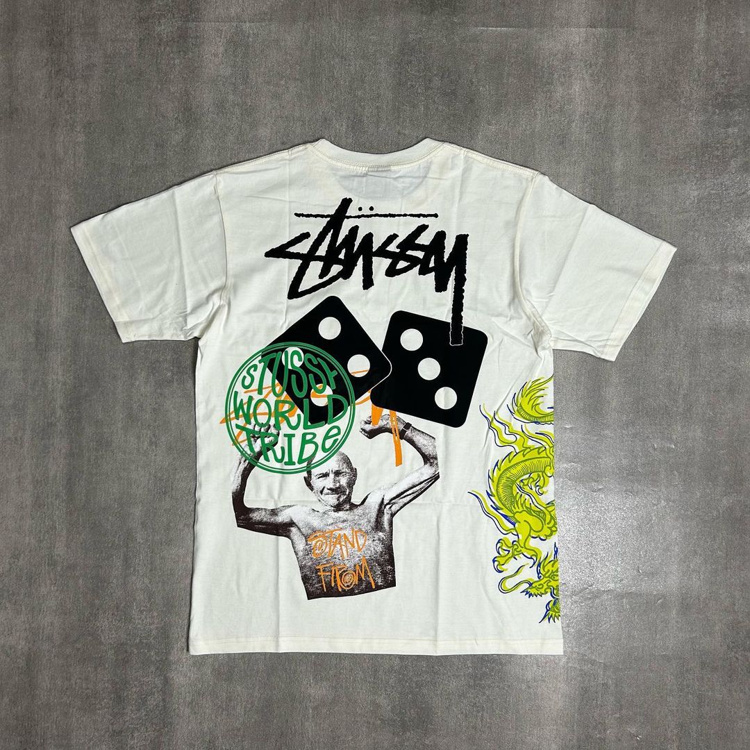 Stussy Strike Pig Dyed Tee Natural White