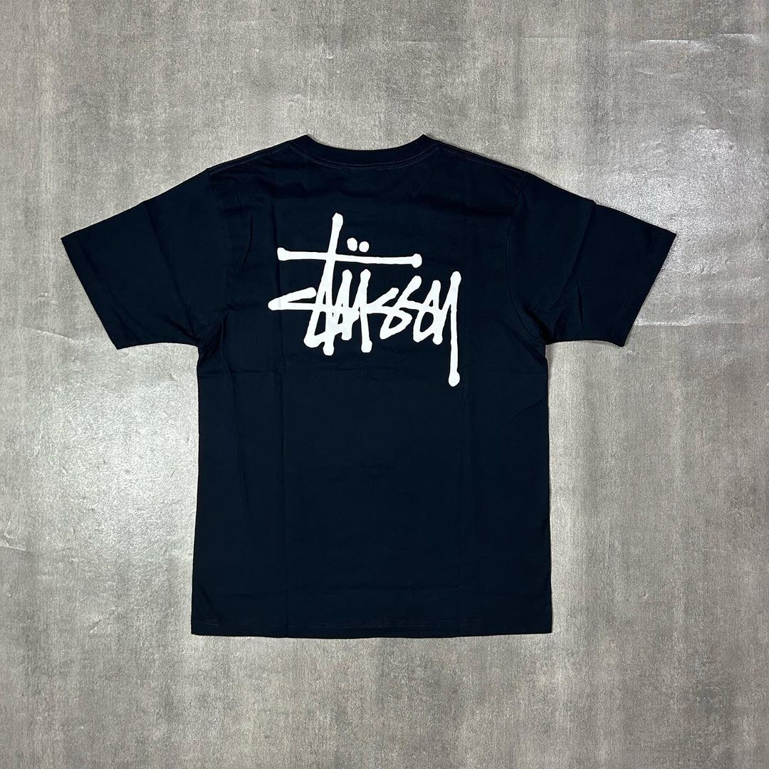 Stussy Basic Logo Tee Navy