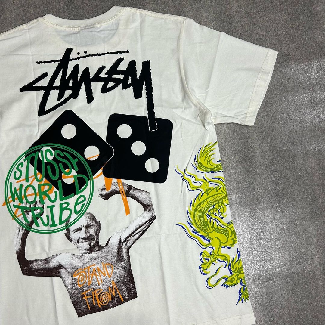 Stussy Strike Pig Dyed Tee Natural White