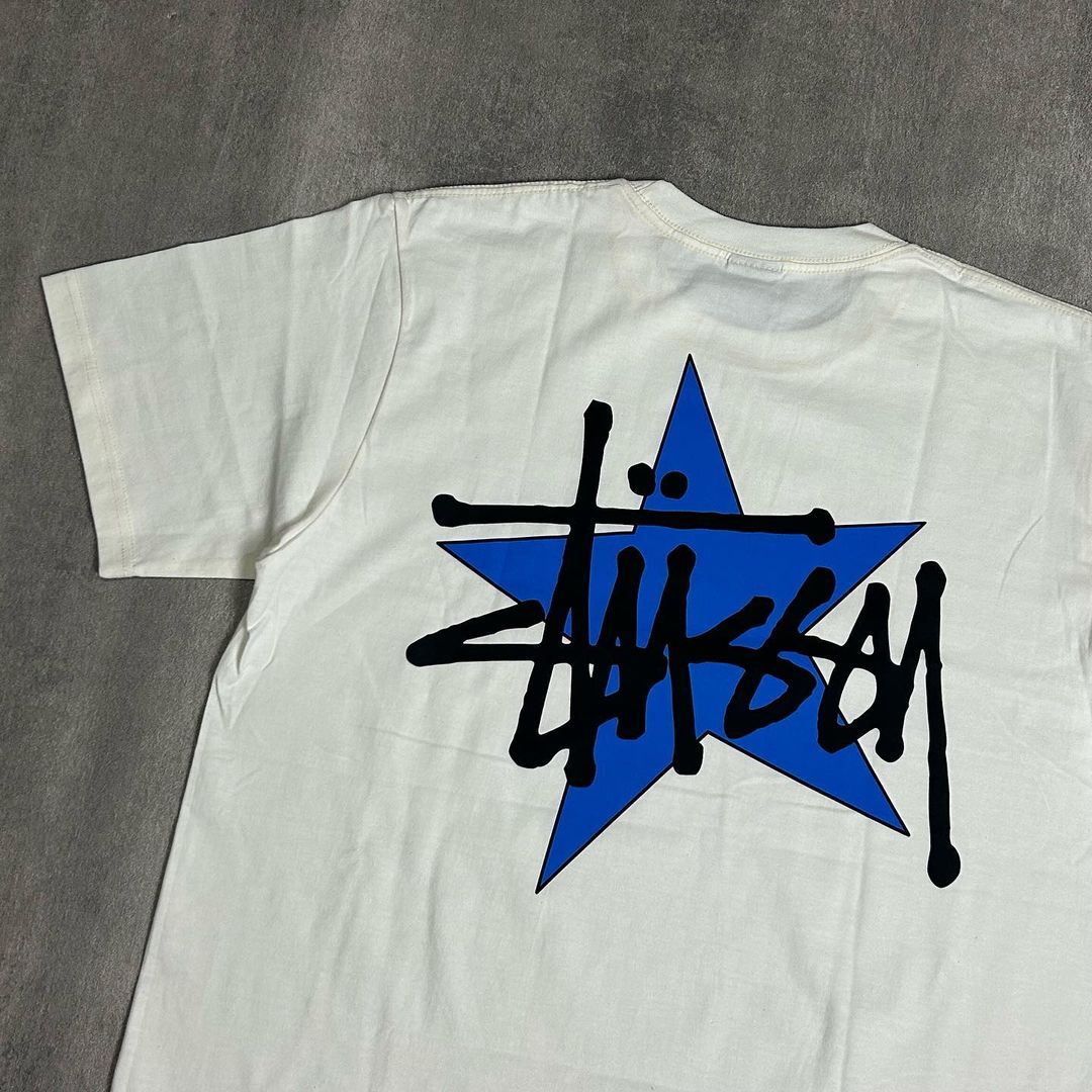 Stussy Star Pig Dyed Tee Natural White