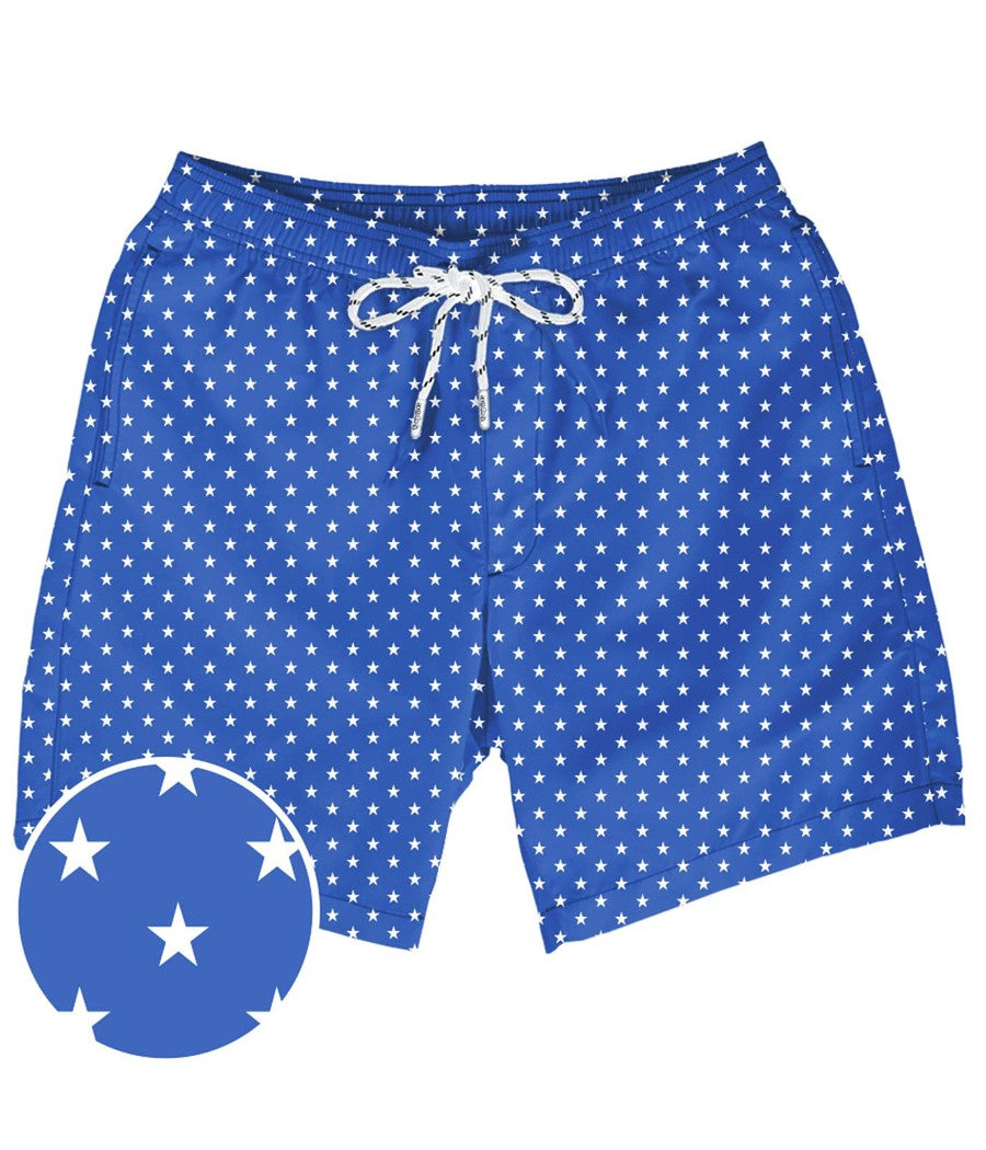 Star Spangled Stretch Swim Trunks