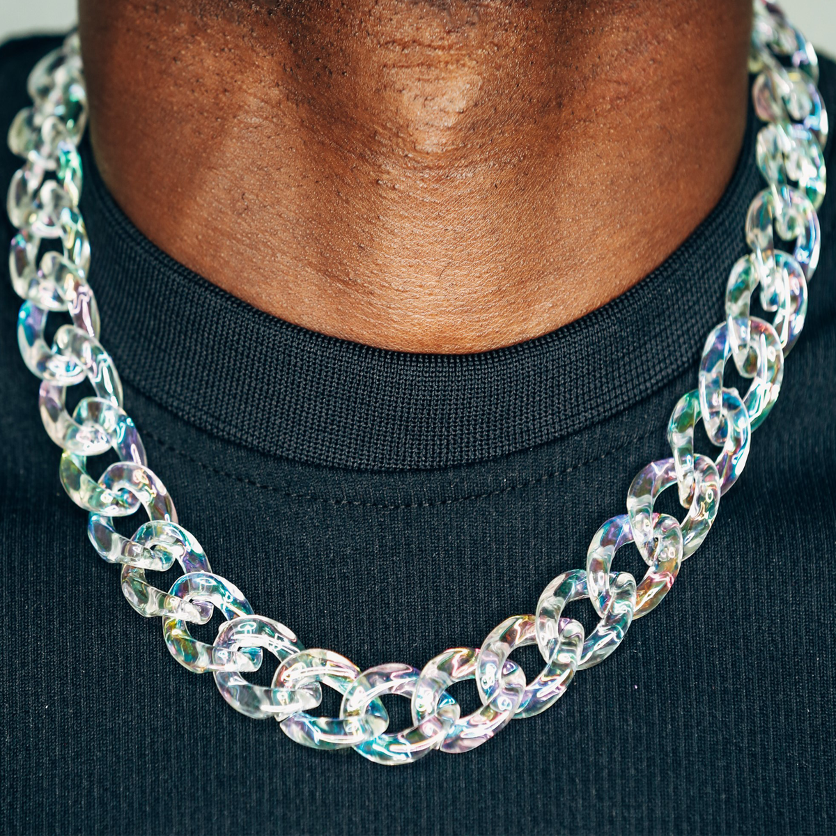 Iridescent Cuban Link Chain