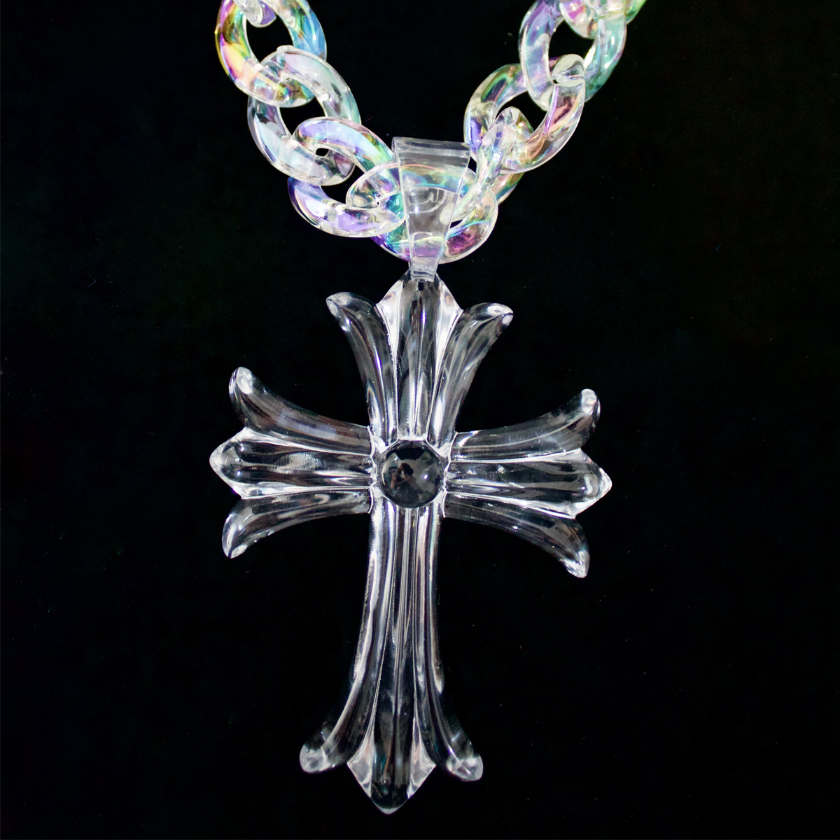 Big Chrome Cross Pendant