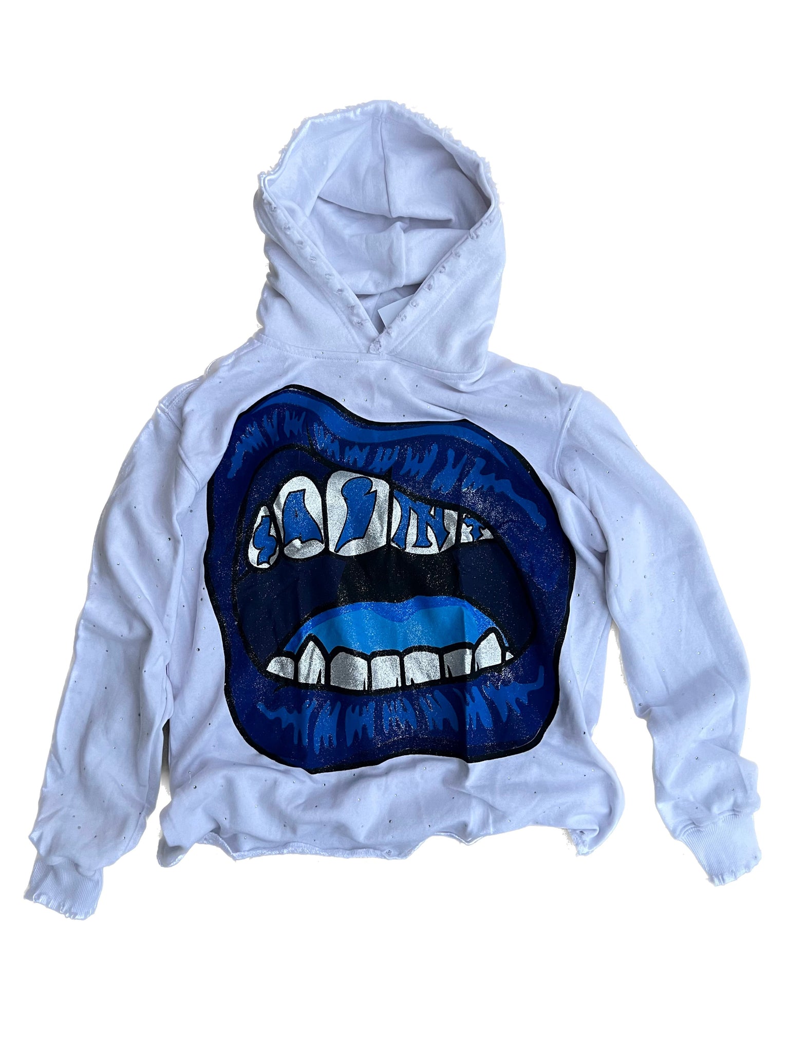 Flawless Saint Hoodie - White & Blue