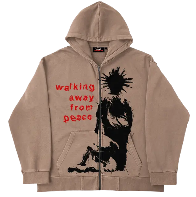 Walking Away From Peace Zip Up