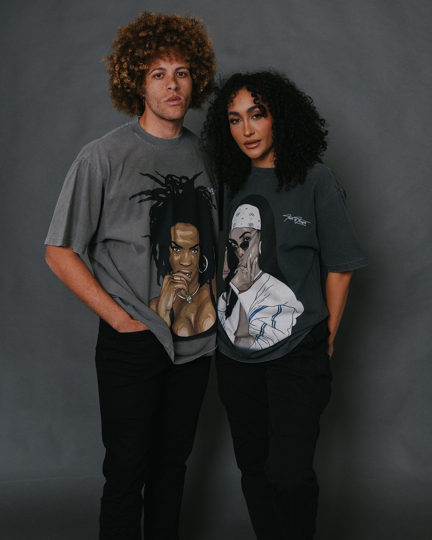 Aaliyah Big Face Oversized Shadow Tee