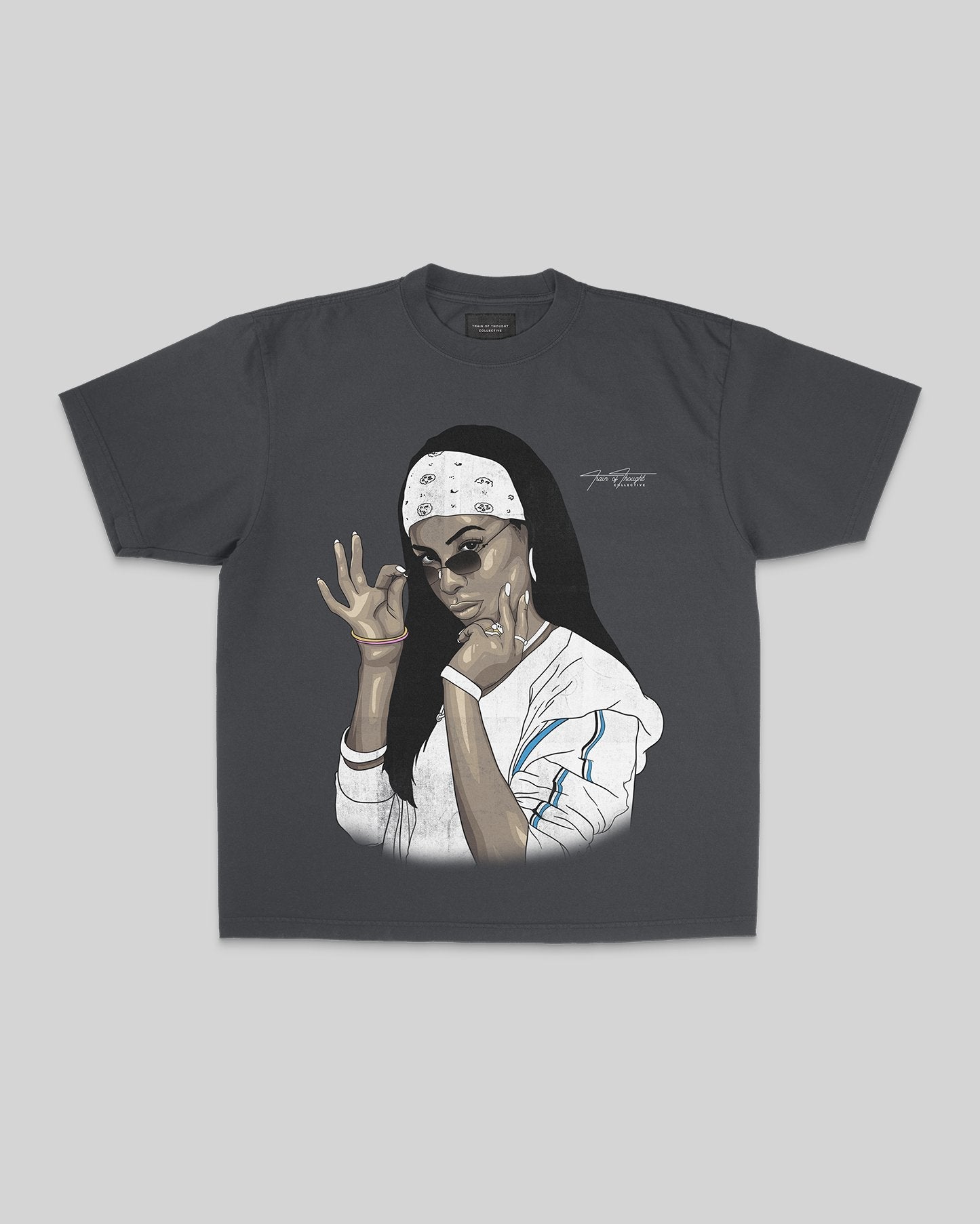 Aaliyah Big Face Oversized Shadow Tee