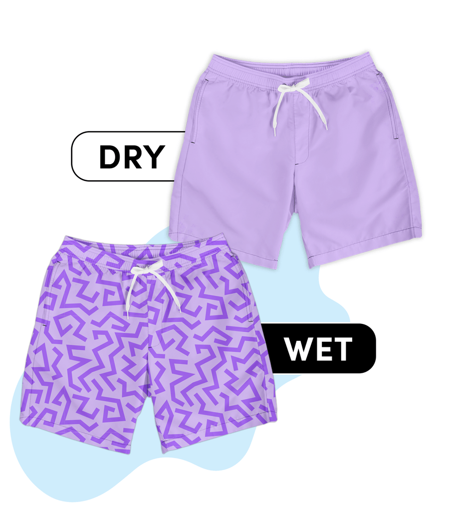 Funky Freestyle Color Changing Swim Trunks