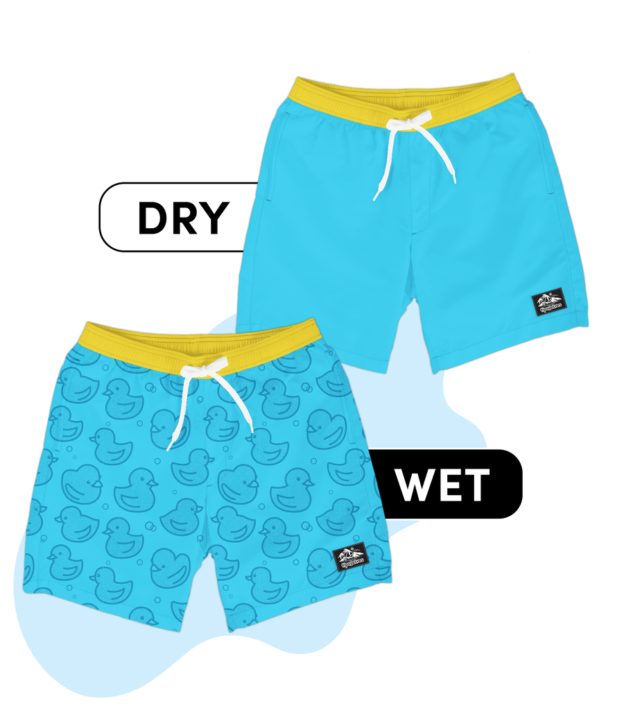 Rubber Ducky Color Changing Swim Trunks