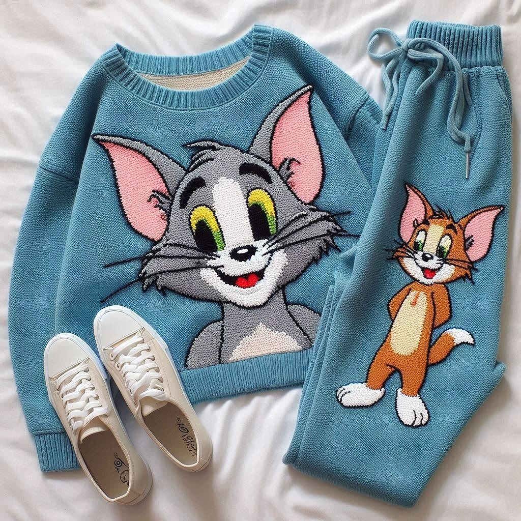 Knitted Tom & Jerry Motif Set