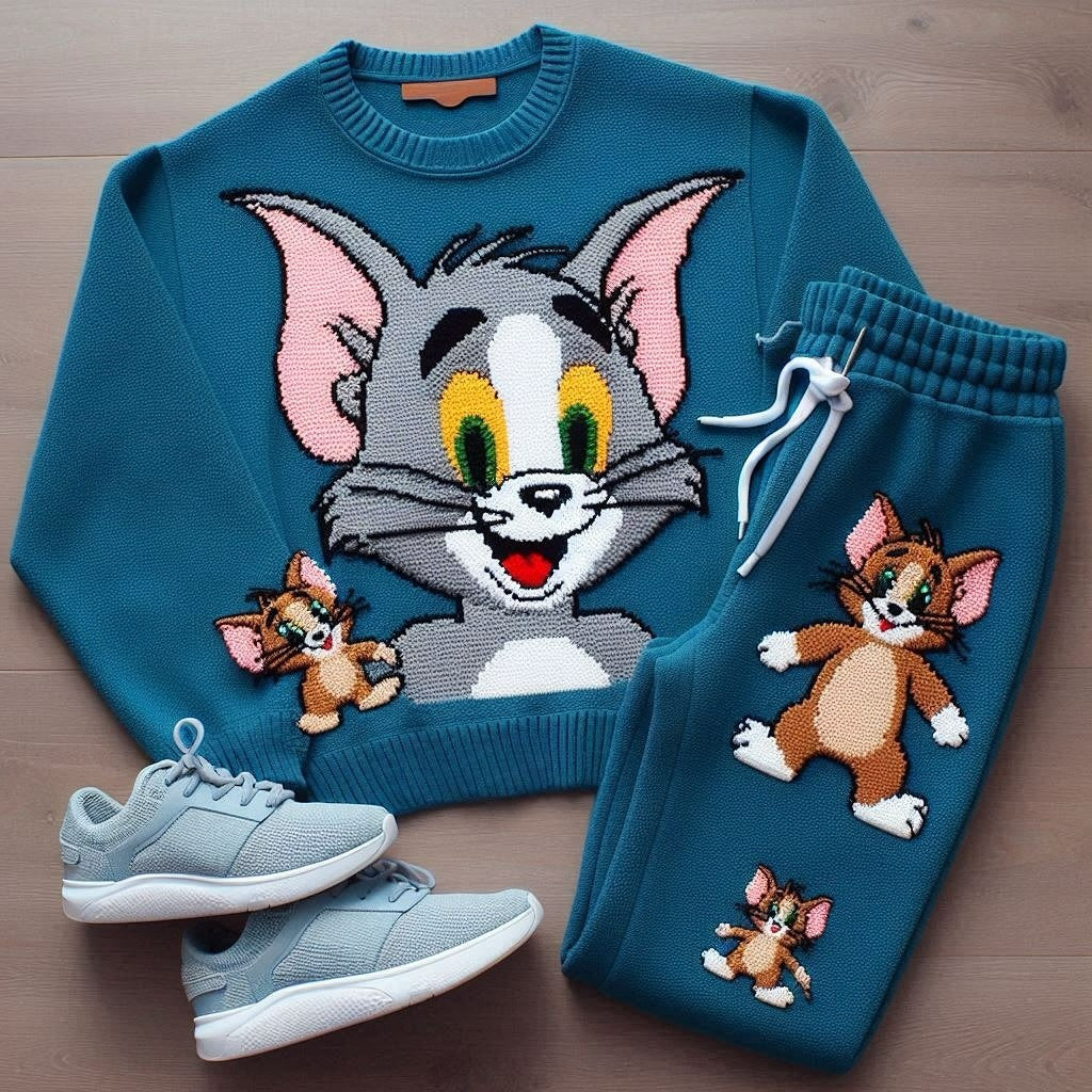 Knitted Tom & Jerry Motif Set