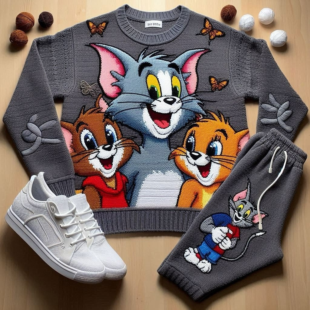 Knitted Tom & Jerry Motif Set