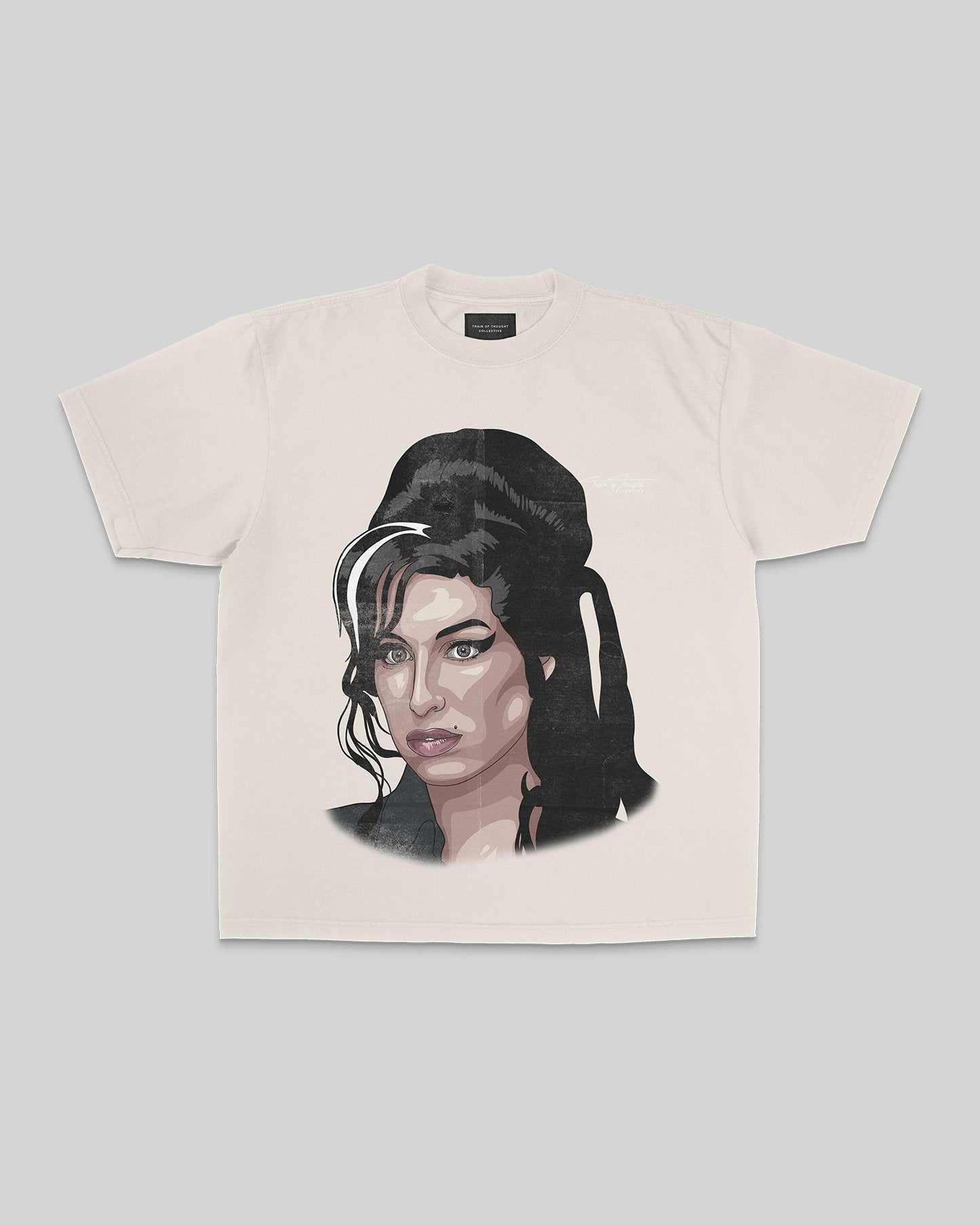 Amy Big Face Oversized Cream Tee