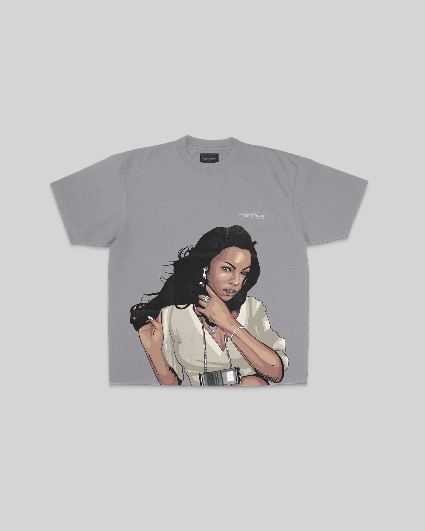 Ashanti Big Face Oversized Cement Tee