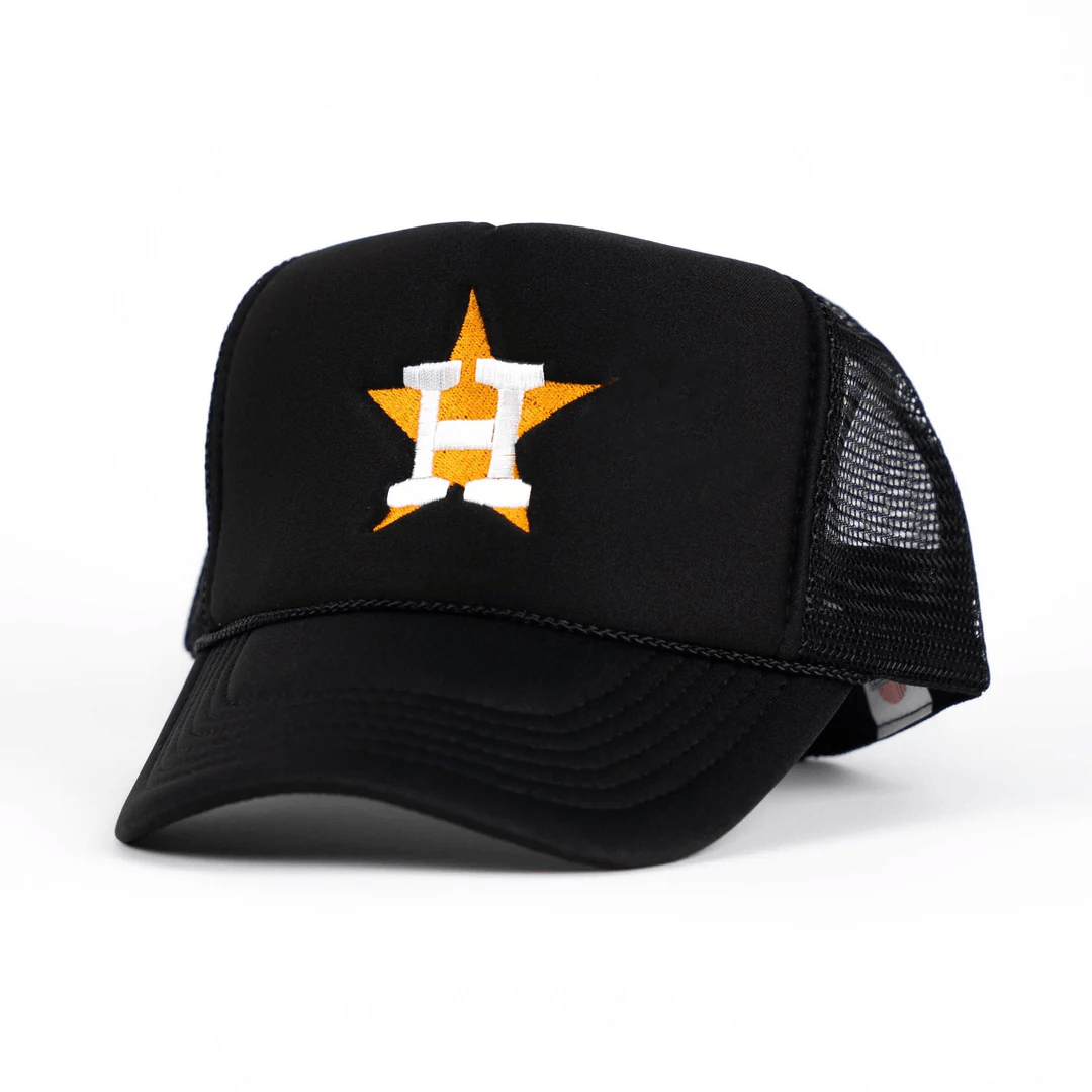 Astros Signature Trucker in Black - Off Brand ApparelAstros Signature Trucker in Black