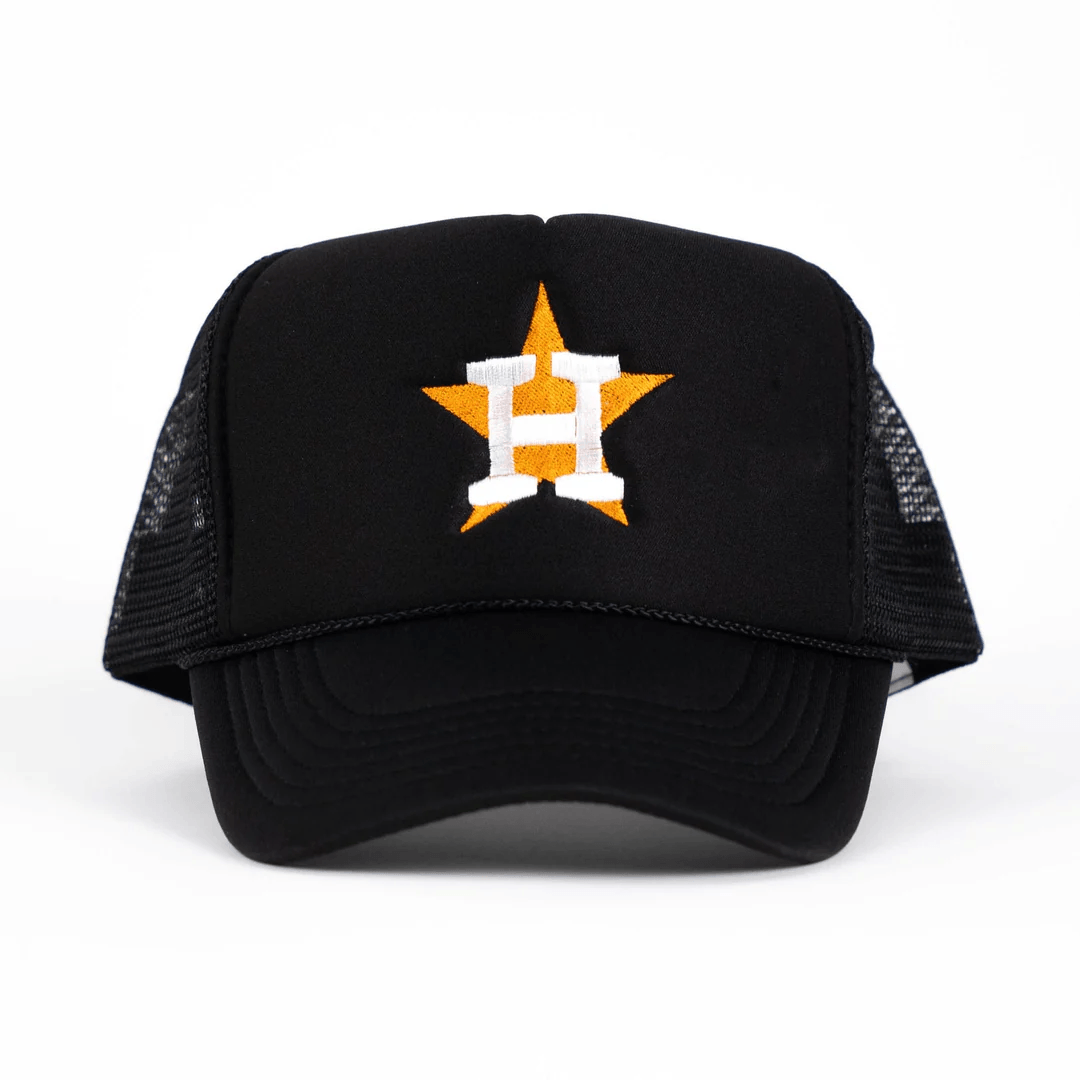 Astros Signature Trucker in Black - Off Brand ApparelAstros Signature Trucker in Black