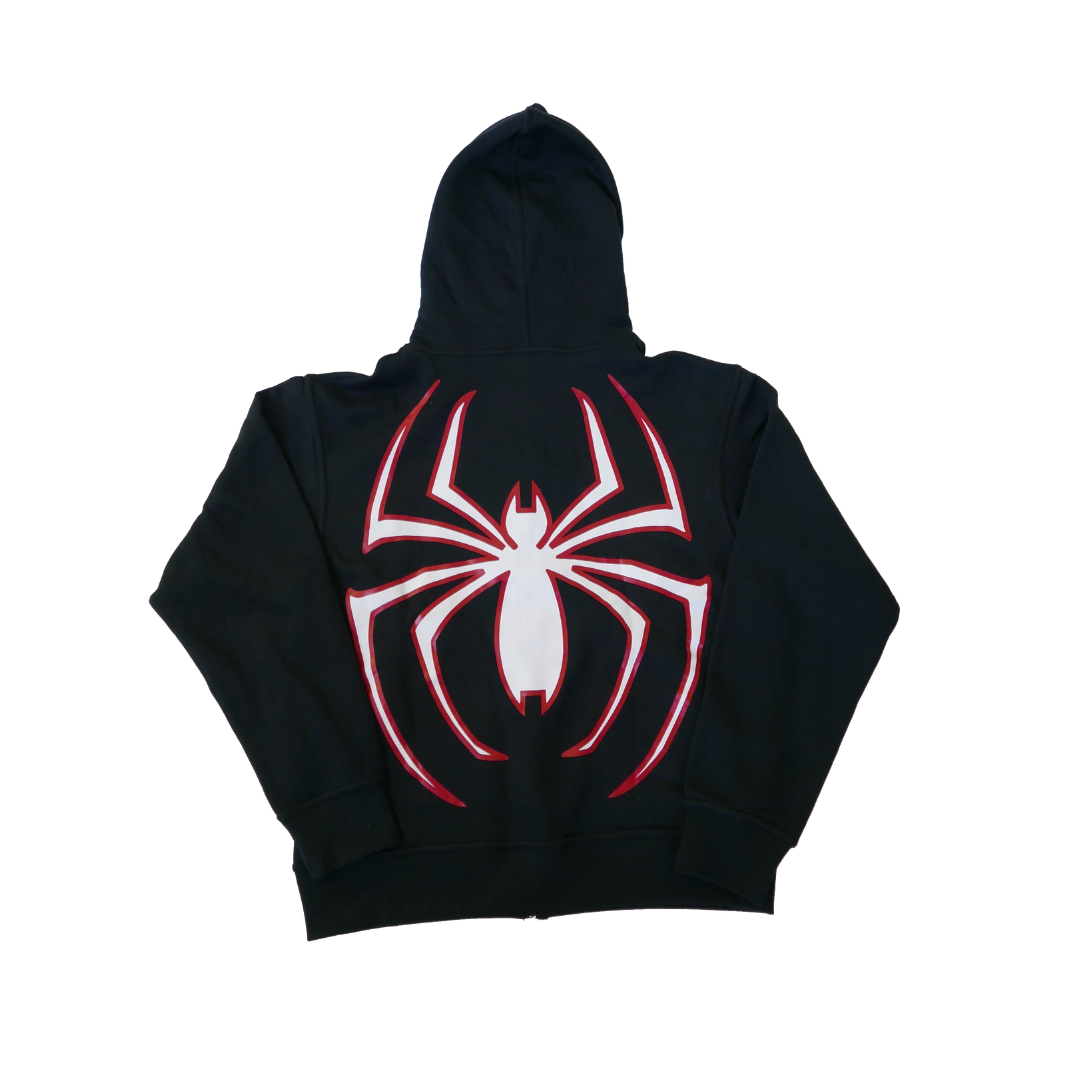 Spider Full-Zip in Black and Red