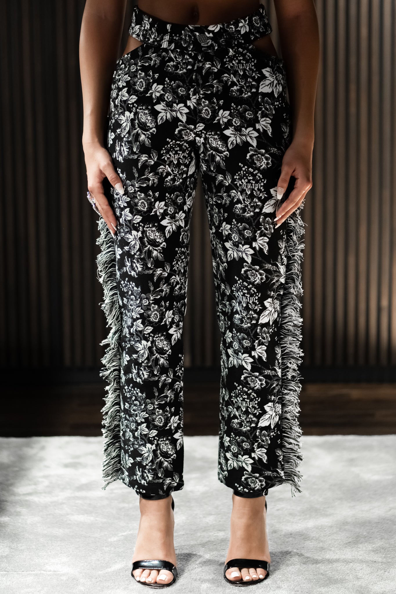 Obsidian Black Toile De Jouy Pants