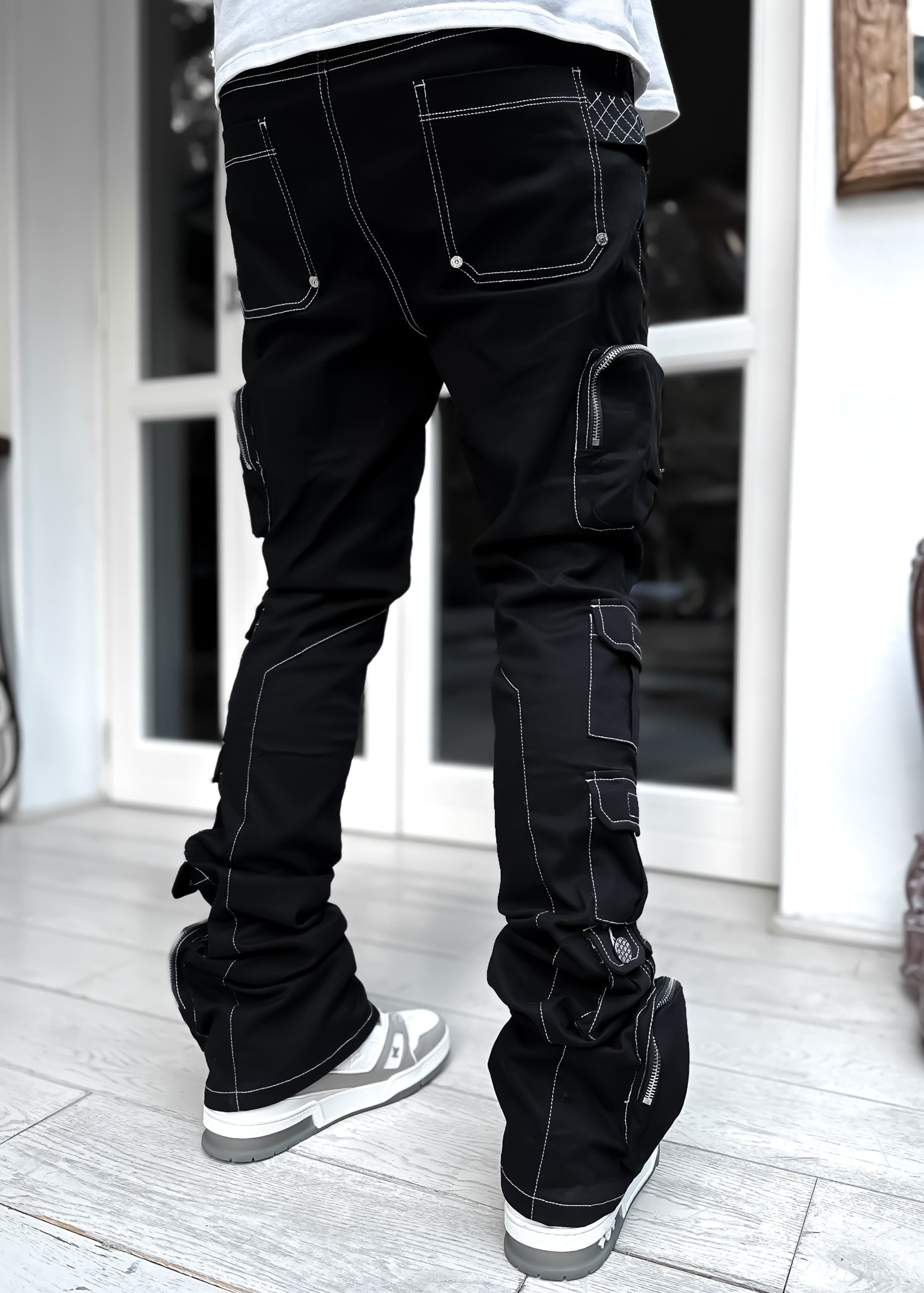 Obsidian Black Contrast Cargo Pant