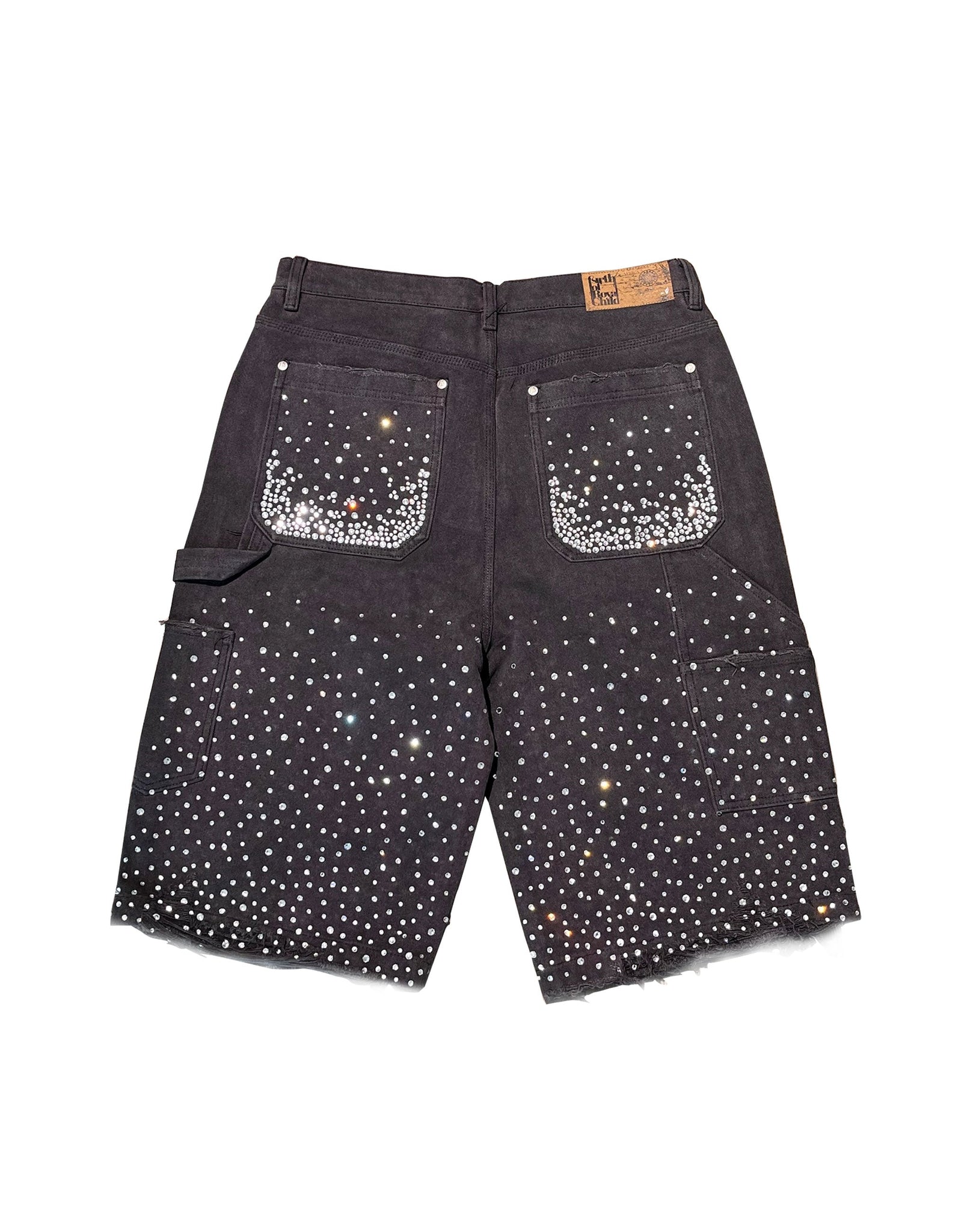 Redial 20k Diamond Jorts in Washed Black