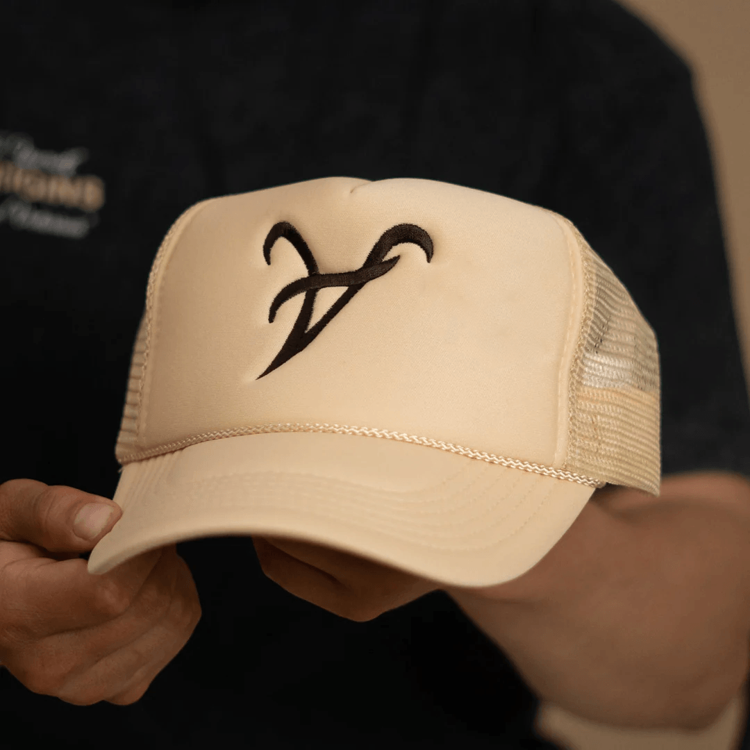 DOWN ATL Signature Trucker in Cream - Off Brand ApparelDOWN ATL Signature Trucker in Cream