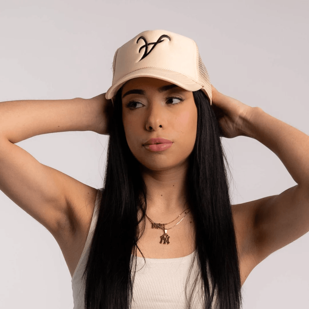 DOWN ATL Signature Trucker in Cream - Off Brand ApparelDOWN ATL Signature Trucker in Cream