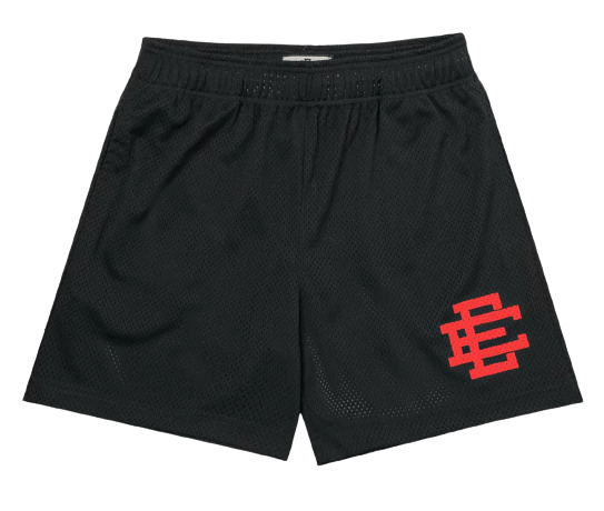 Eric Emanuel EE Basic Shorts Black Red - Off Brand ApparelEric Emanuel EE Basic Shorts Black Red