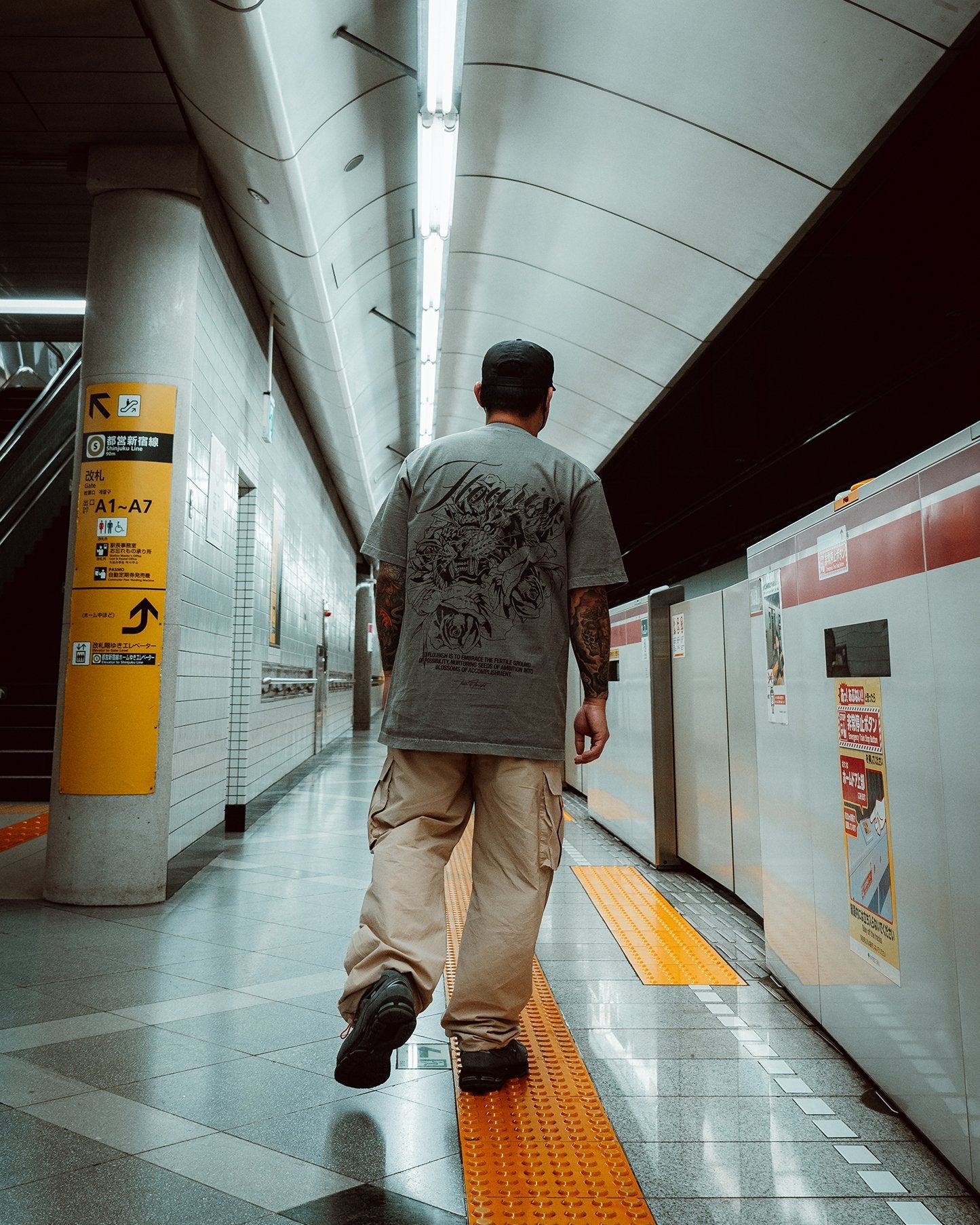 Flourish Oversized Cement Tee