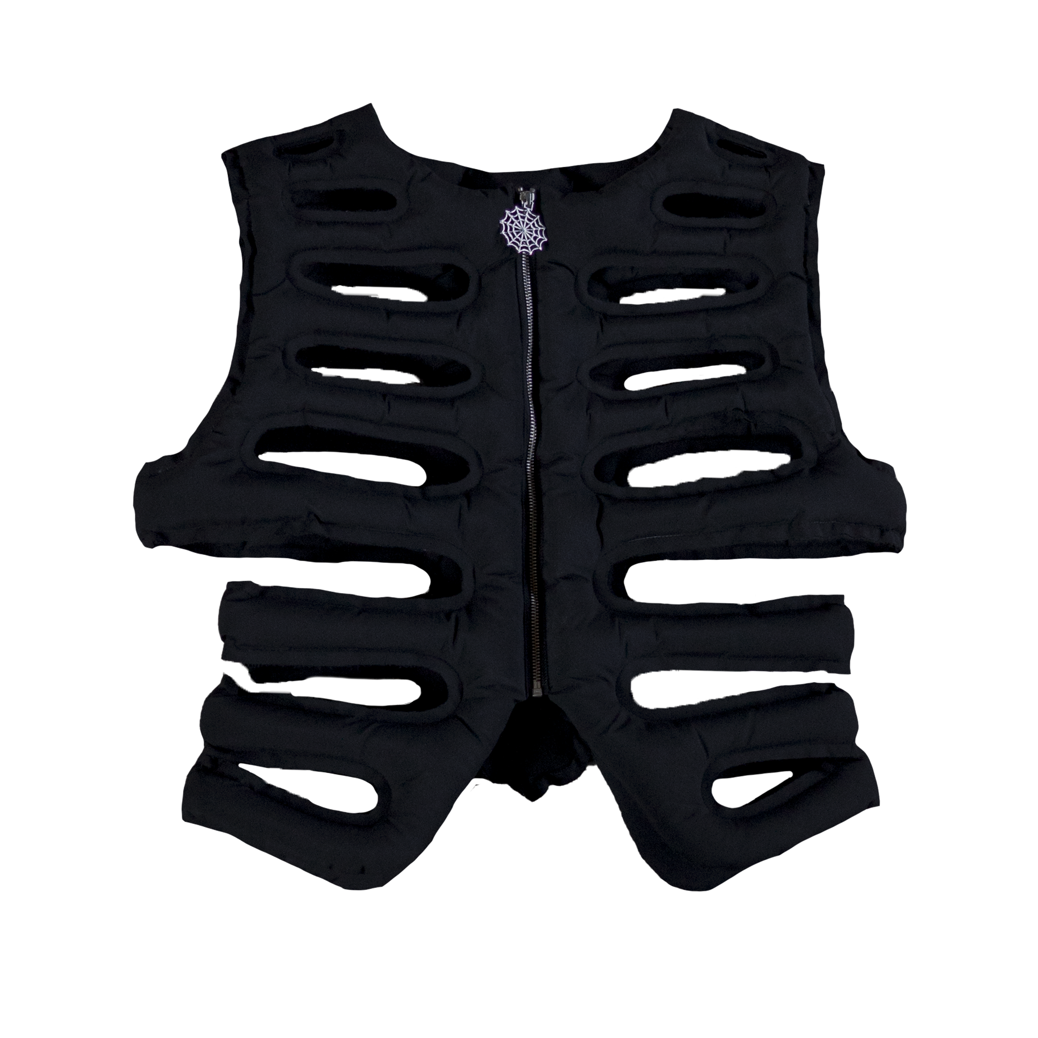 Black Rib Cage Puffer