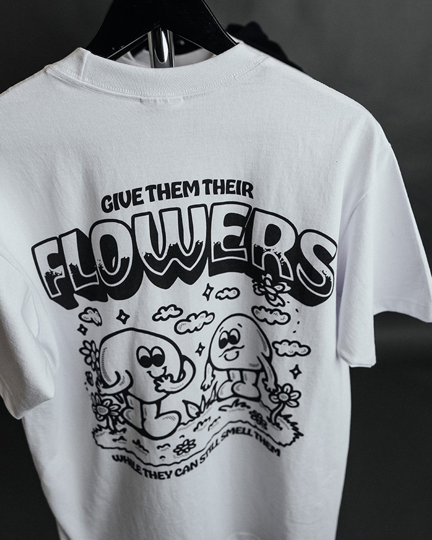 Give Flowers White Tee