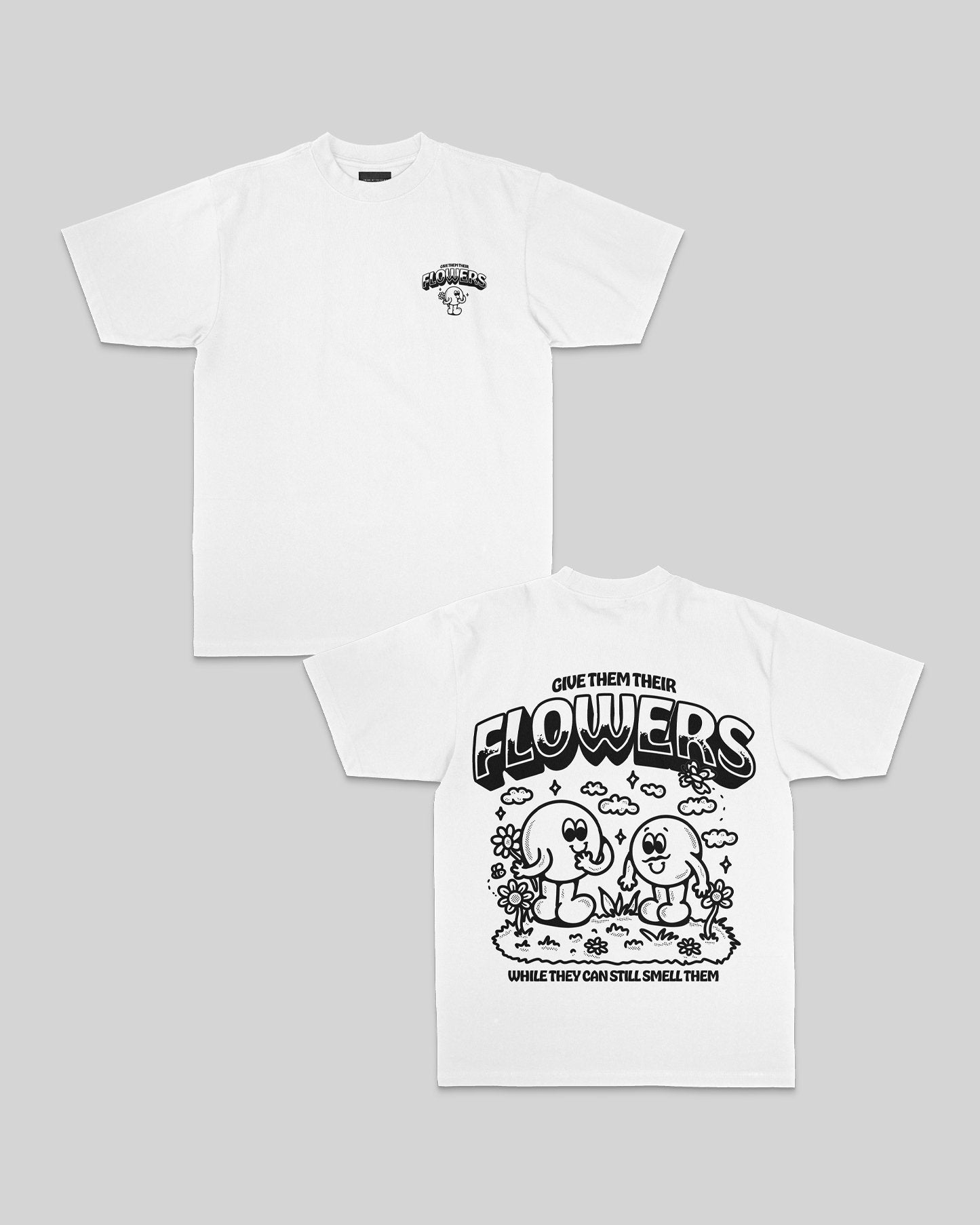 Give Flowers White Tee