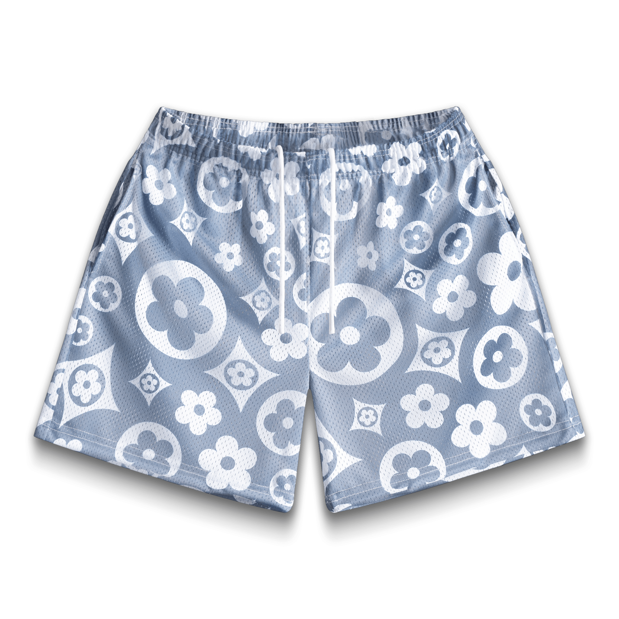 Grey Flower Shorts - BYNXGrey Flower Shorts