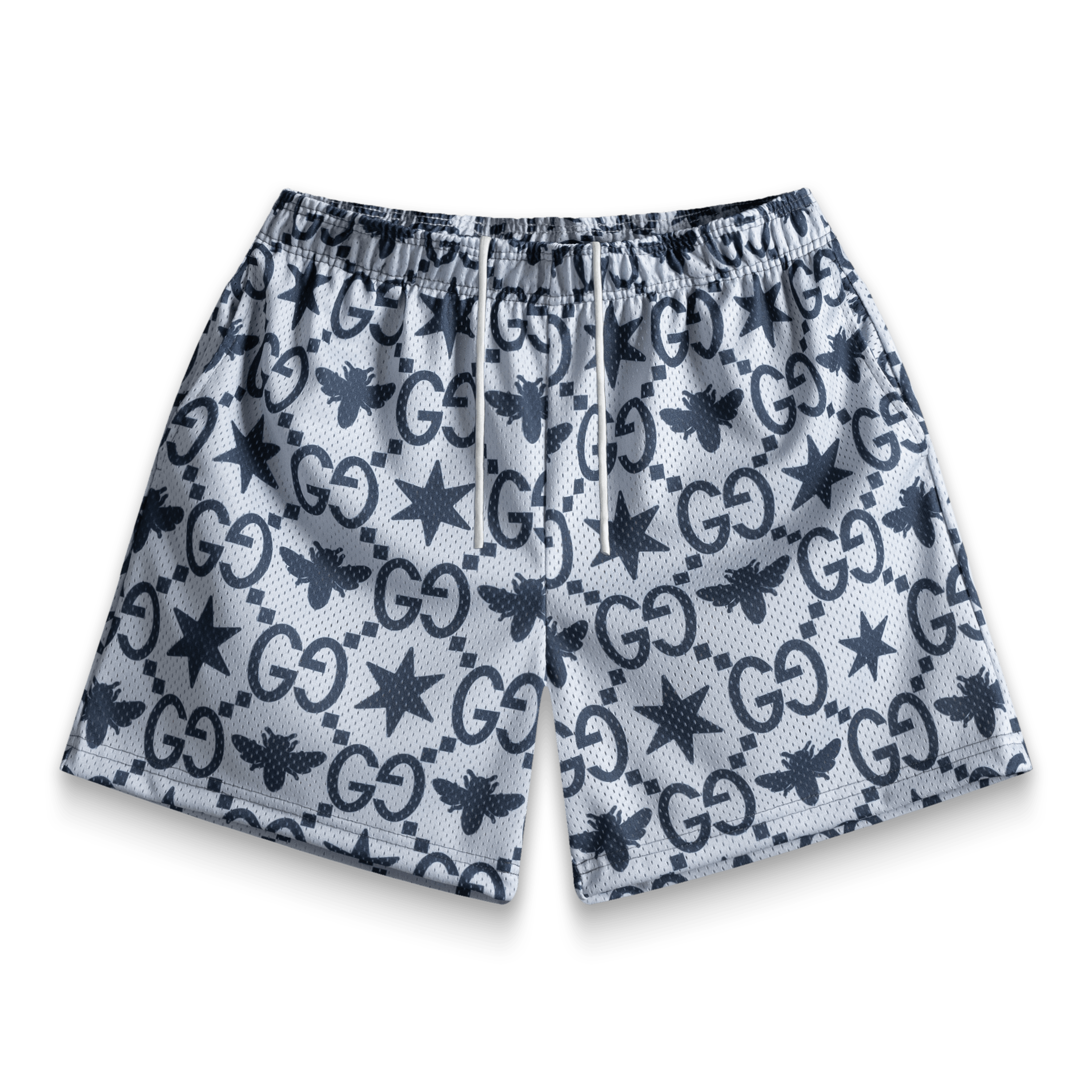 Grey Navy Venice Mega G Shorts - BYNXGrey Navy Venice Mega G Shorts