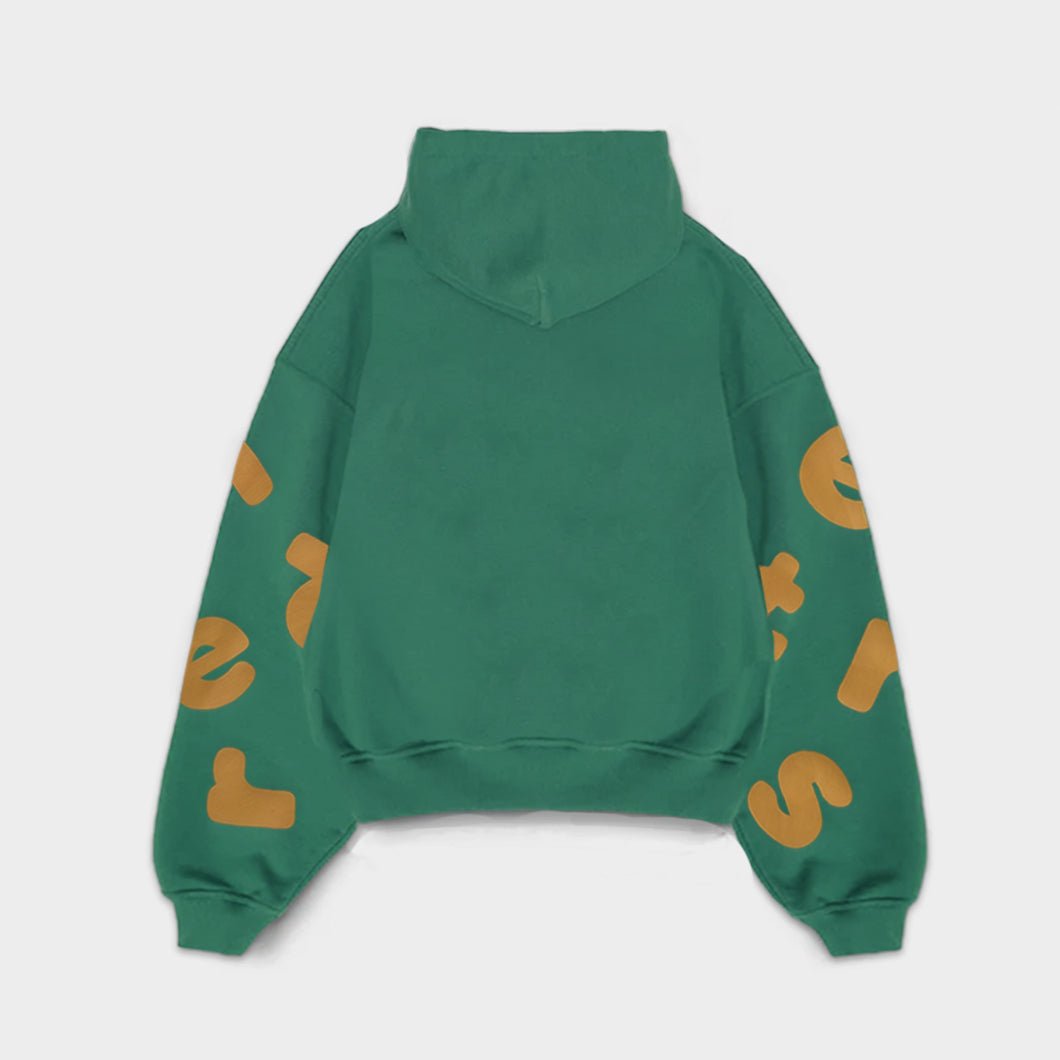 Hand-Dyed Scattered Hoodie - Emerald