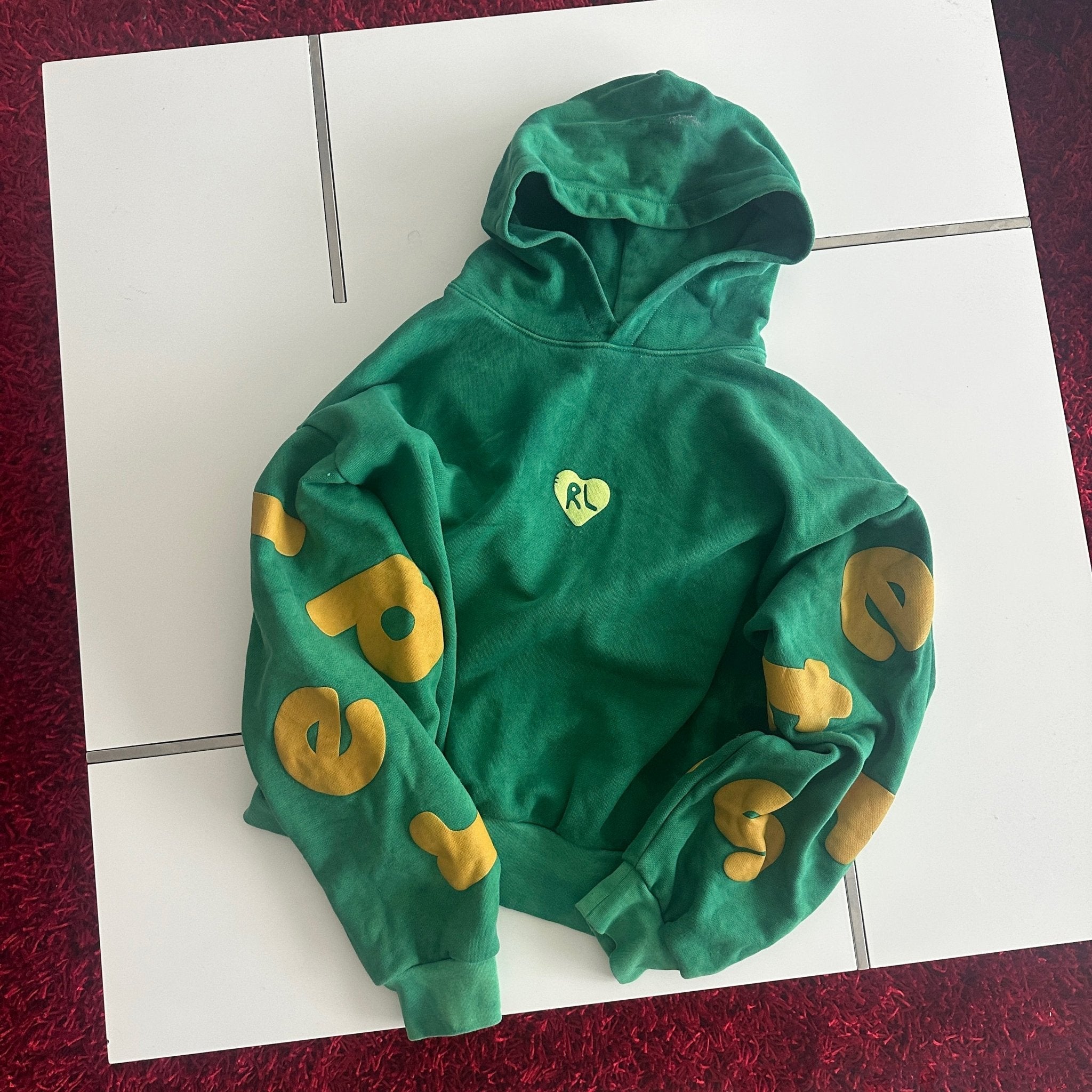 Hand-Dyed Scattered Hoodie - Emerald