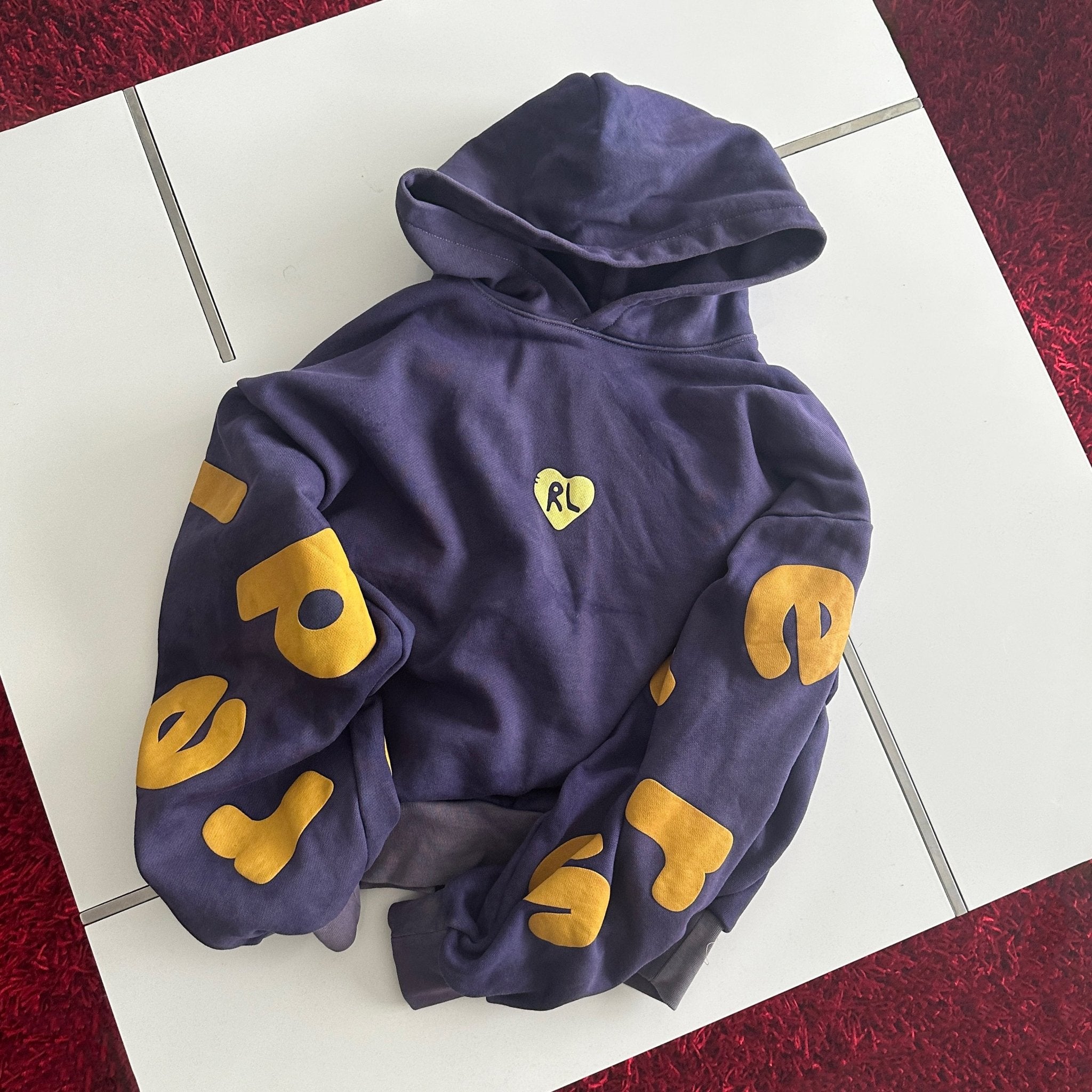 Hand-Dyed Scattered Hoodie - Violet