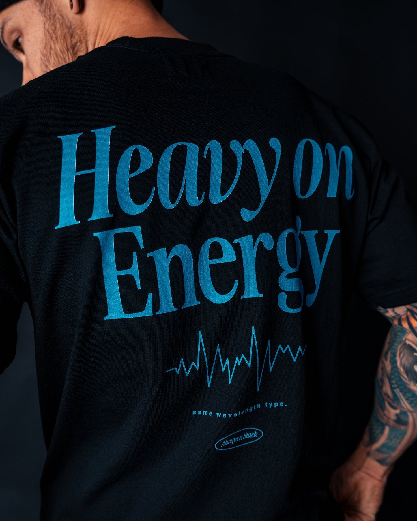 Heavy On Energy Black Tee