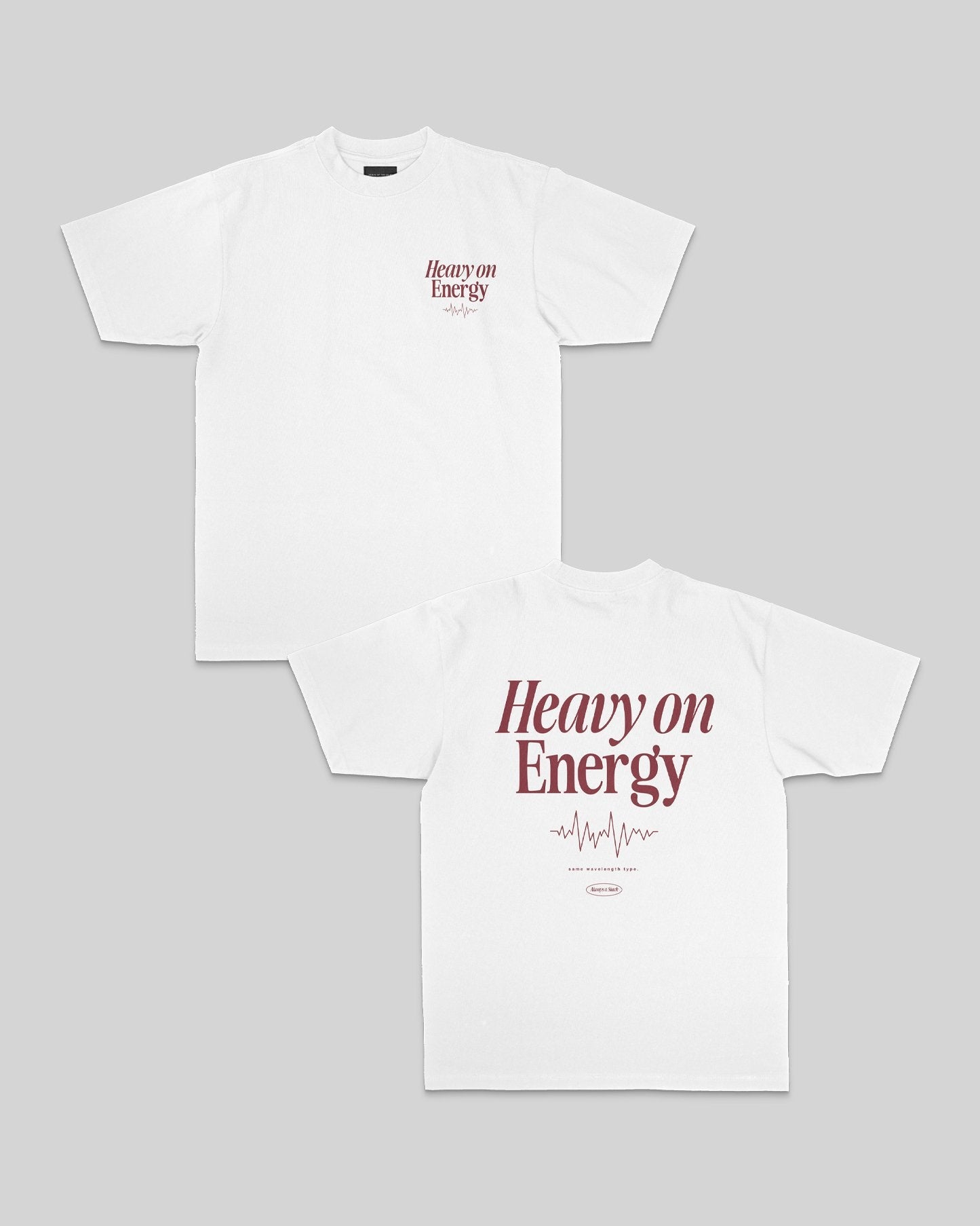 Heavy On Energy White Tee V2