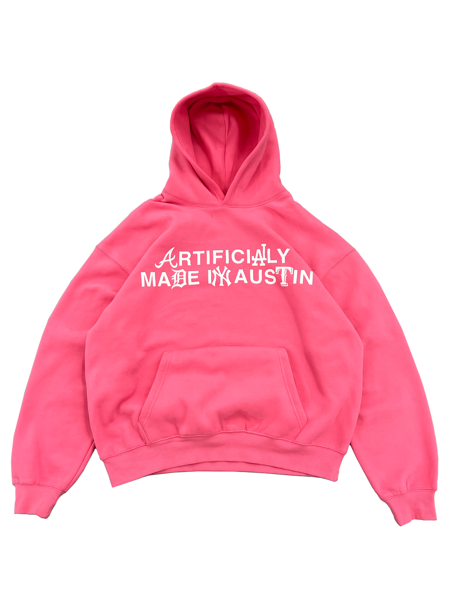 HOT-PINK "MADE IN AUSTIN" HOODIE