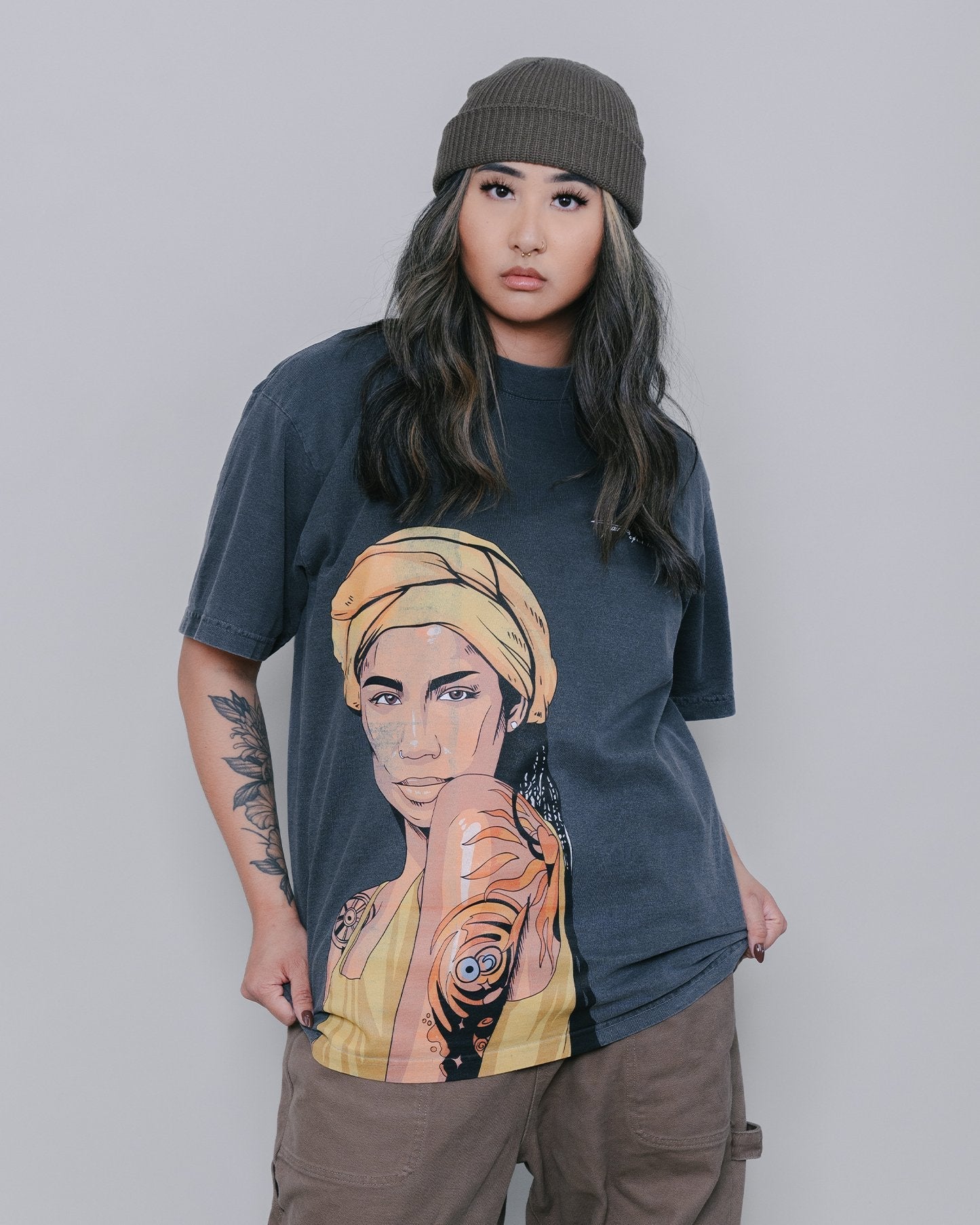 Jhene Big Face Oversized Shadow Tee