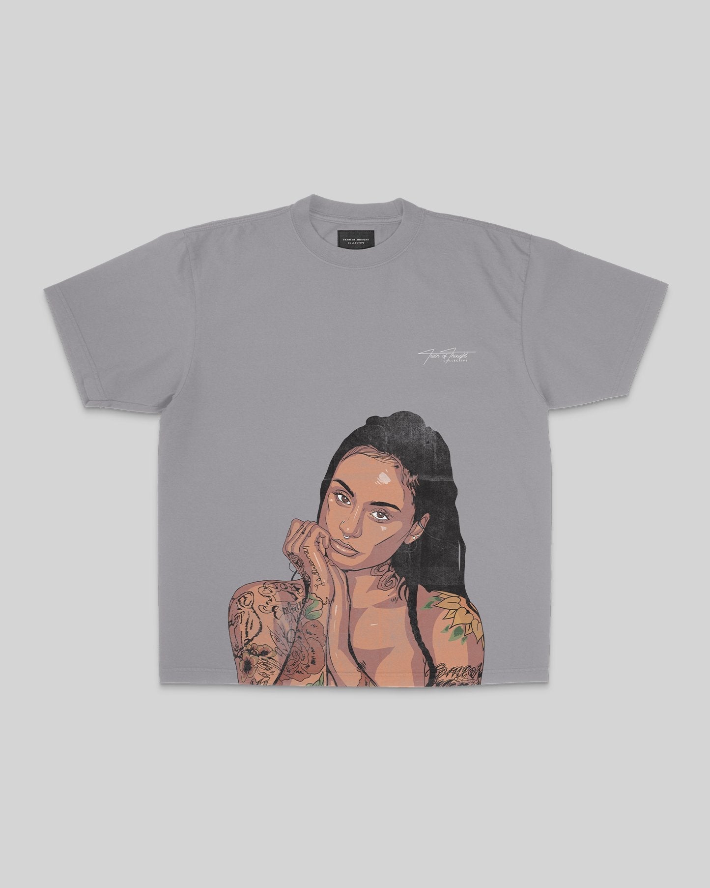 Kehlani Big Face Oversized Cement Tee