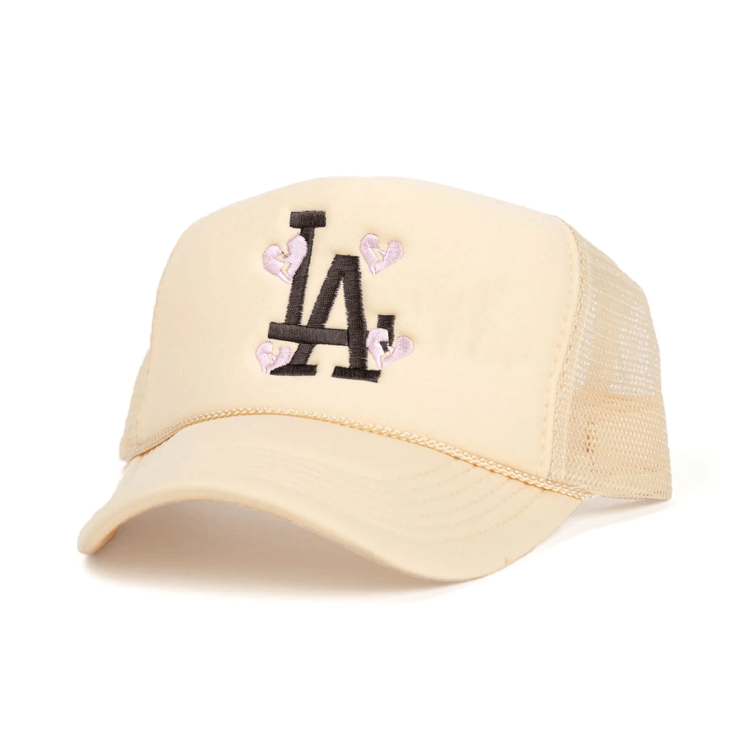 LA Signature Trucker in Cream - Off Brand ApparelLA Signature Trucker in Cream