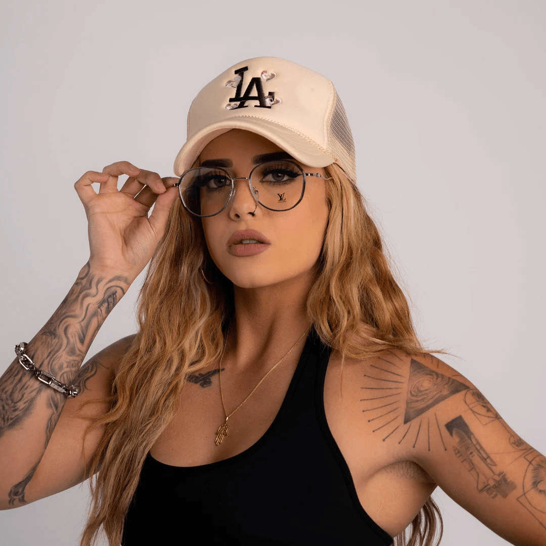 LA Signature Trucker in Cream - Off Brand ApparelLA Signature Trucker in Cream