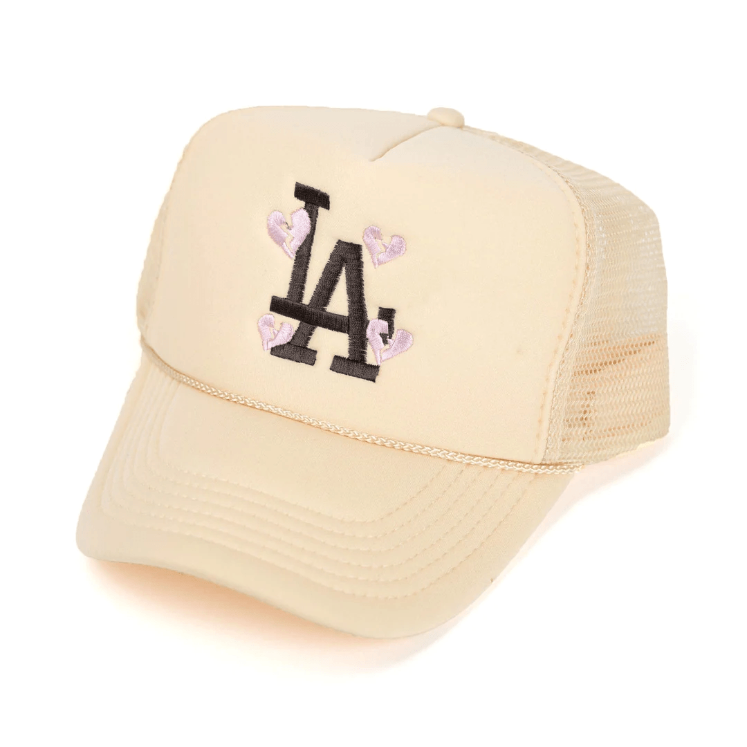 LA Signature Trucker in Cream - Off Brand ApparelLA Signature Trucker in Cream